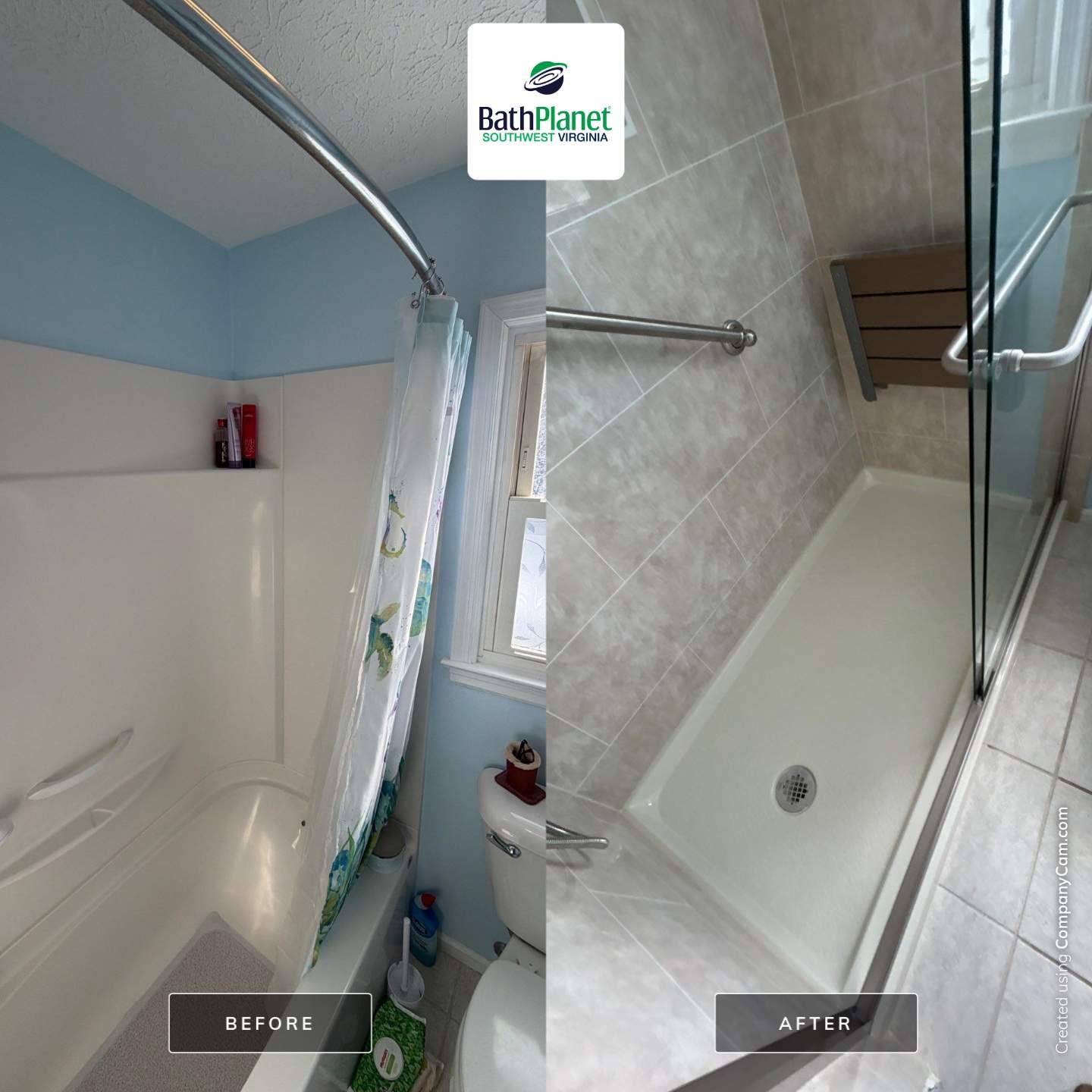 Tub to Shower by BathPlanet SW Virginia