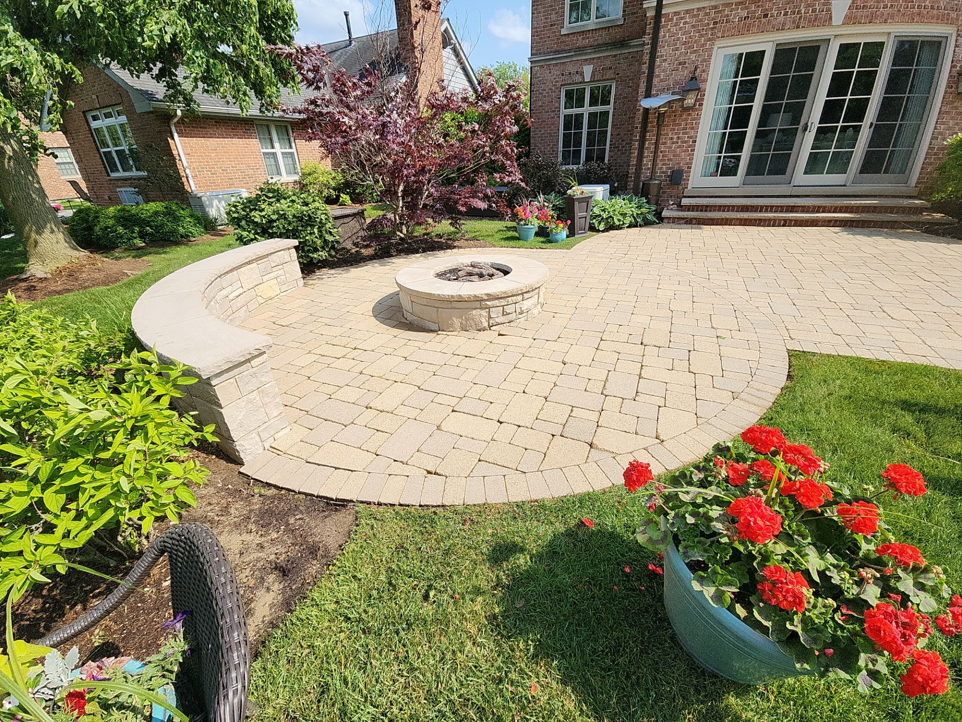 Brick paver repair, cleaning sanding and sealing by Northern Power Washing LLC.