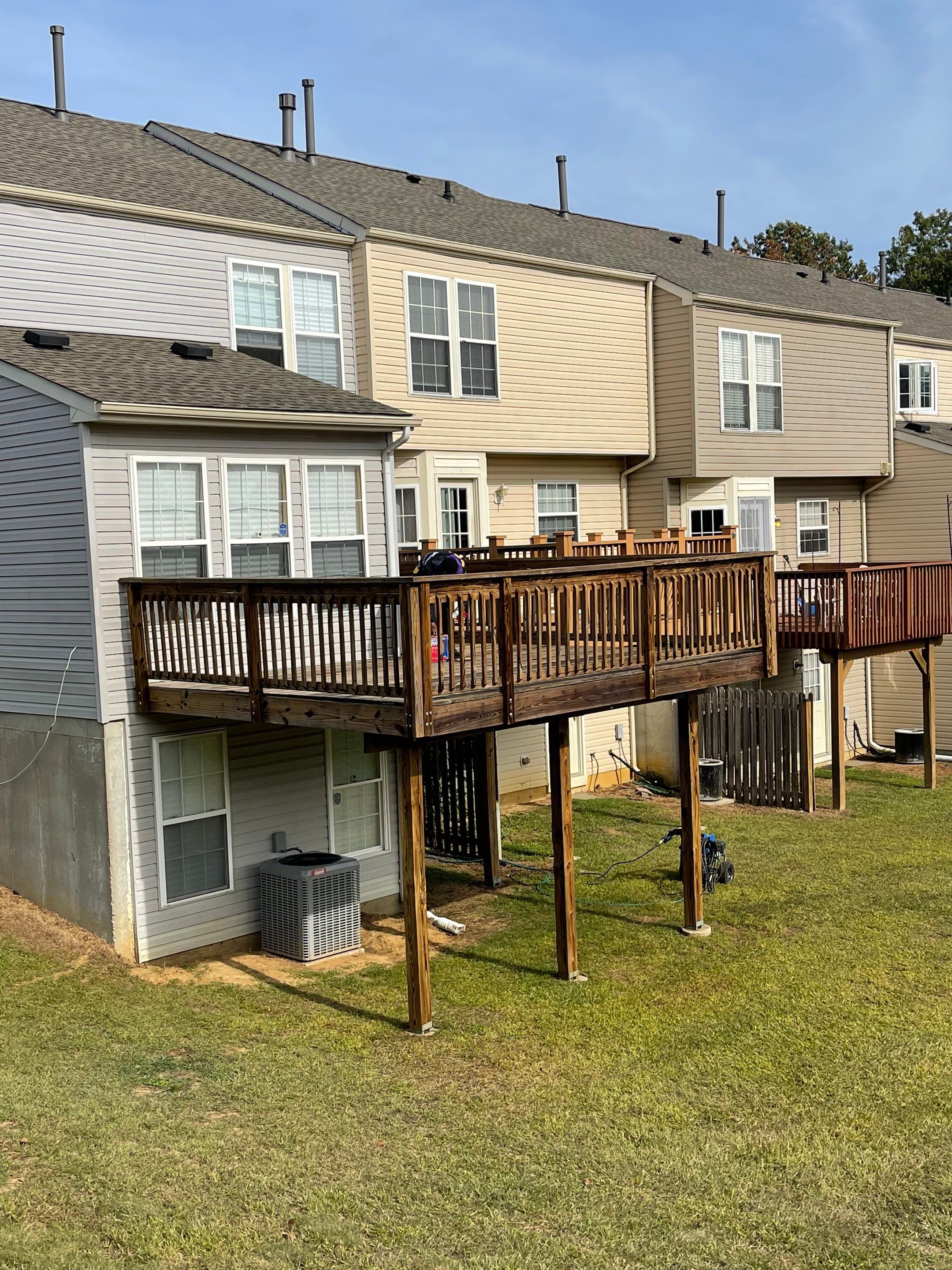 Deck Refinishing using Powerwasher by A1 NERDY HOMES LLC
