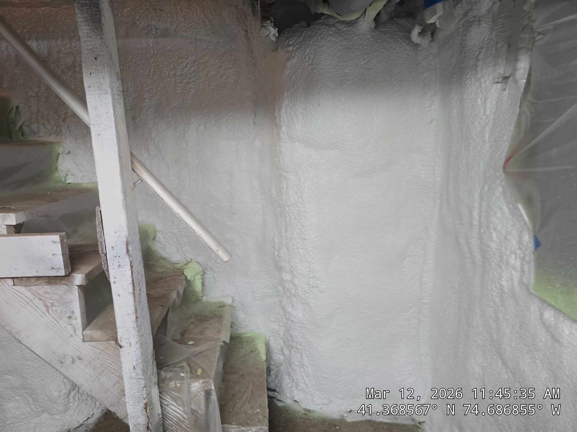Basement Exterior Walls using Closed Cell Spray Foam by NYS Foam & Energy