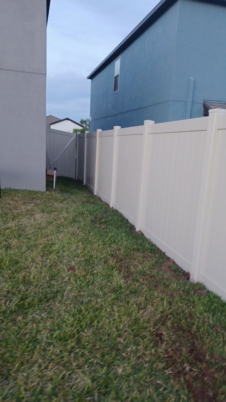 Sun City Center, FL Install 6 ft. tall Tan Vinyl Privacy Fence by Asap fence and gates, LLC