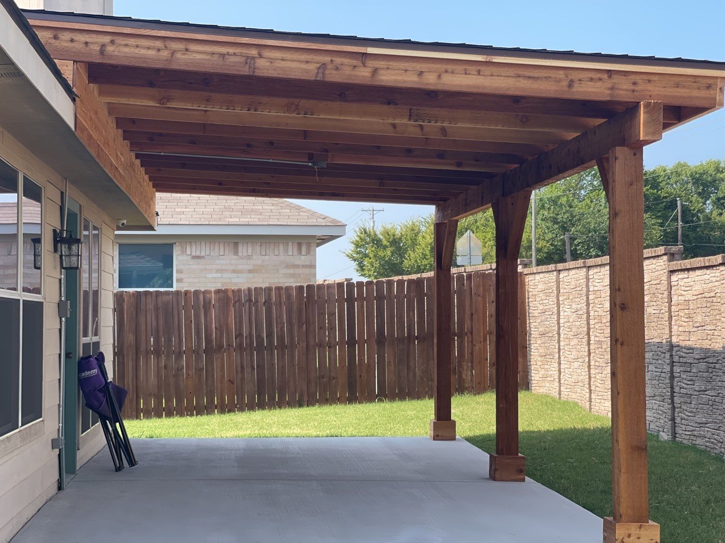 New Patio Addition for a current Client by First United Roofing & Construction