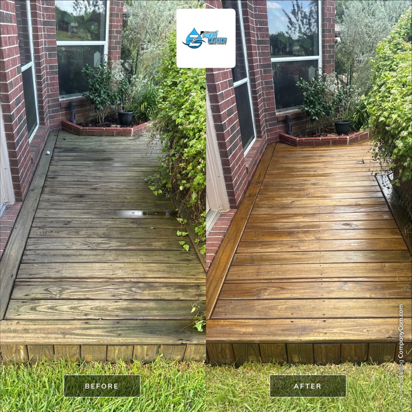 Multi-Level Wood Deck Restoration and Protective Staining in Pearland by Zeal Power Washing