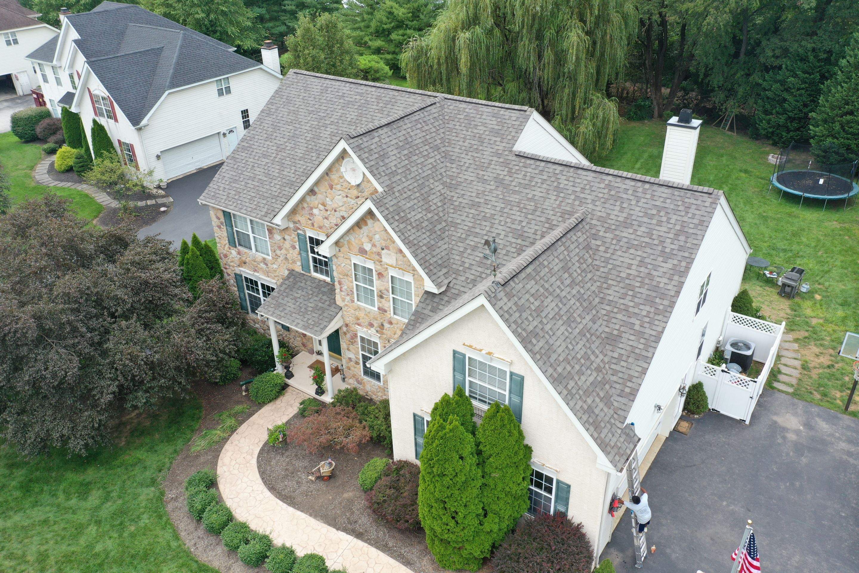 Roofing Installation using CertainTeed Landmark - Weathered Wood by Storm Guard of Ches-Mont PA