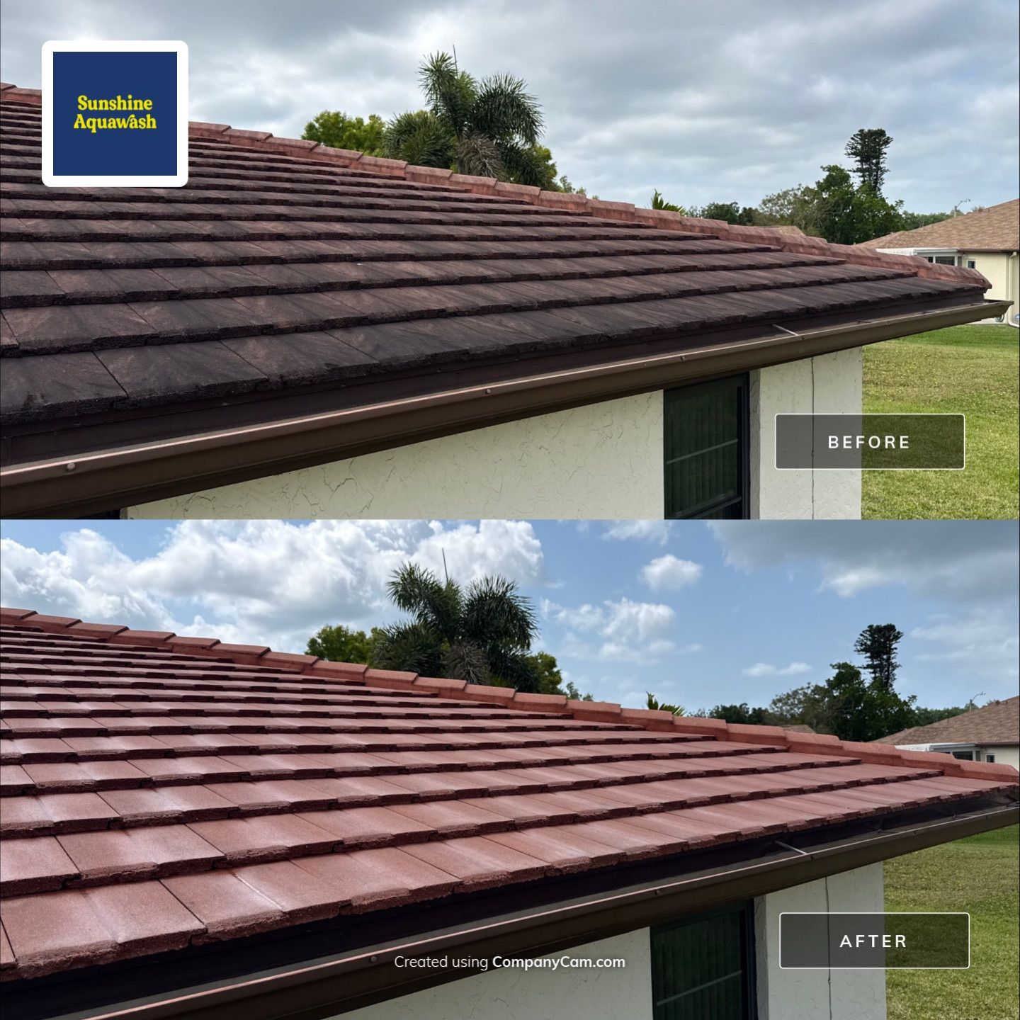 Tile Roof Cleaning – Vivenda at Bradenton I (Same-Day Service & Facebook Review) by Sunshine AquaWash