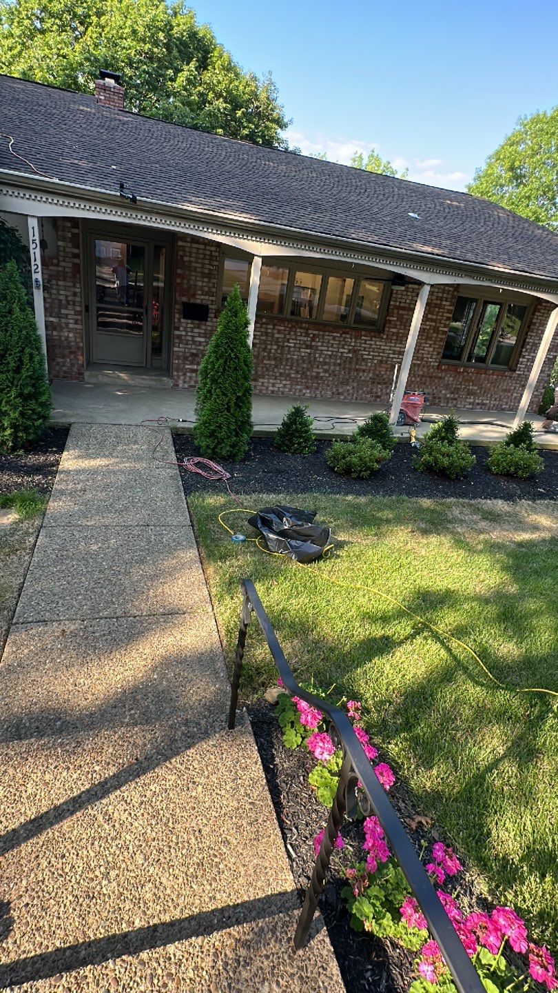 Twilight Garage, Walkway and Porch Project in Pittsburgh by Floors in a Day, Inc