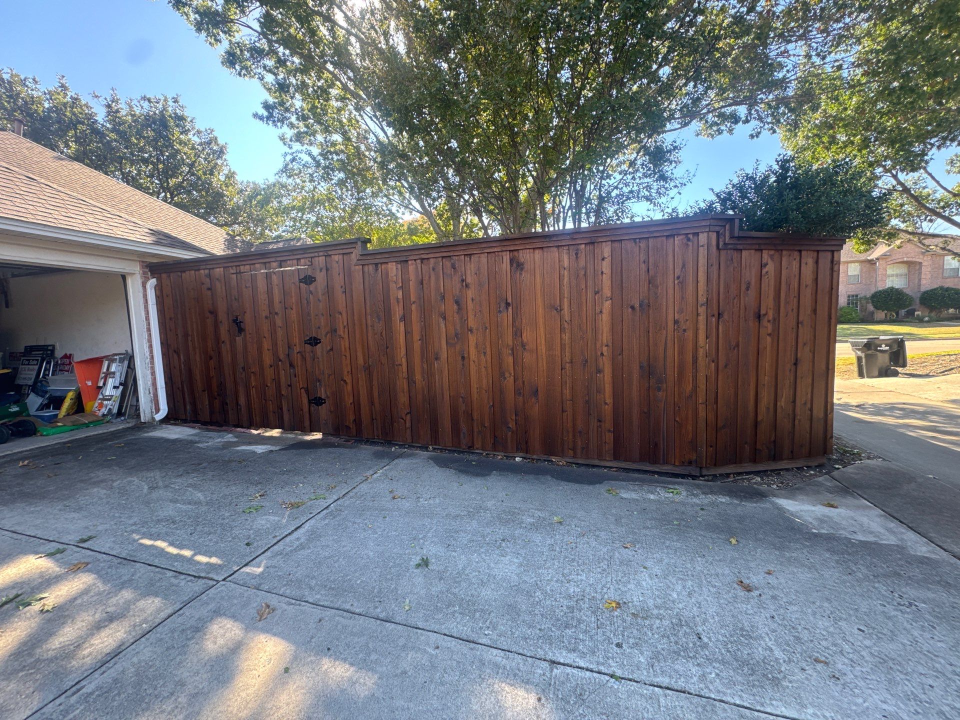 Fence Staining using Ready Seal Stain - Pecan by Lighthouse Contractors