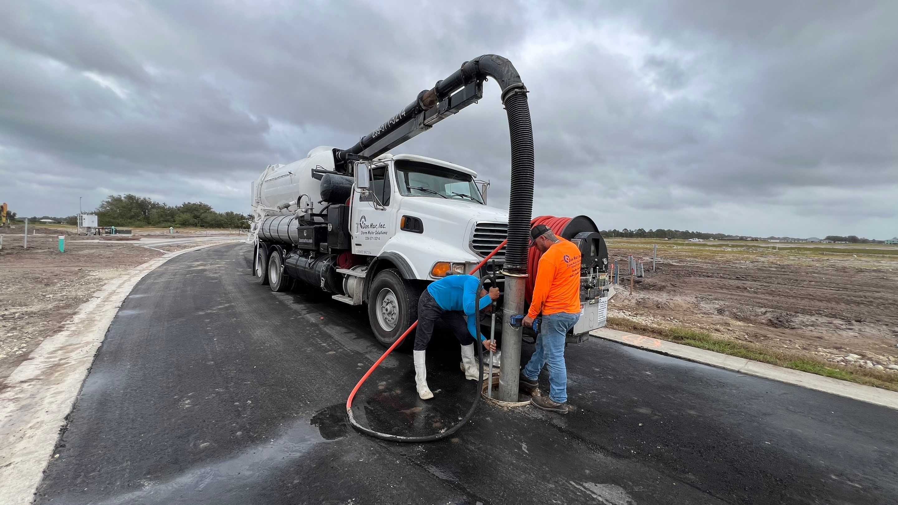 Lehigh Acres New Construction Community Sewer System Cleaning Part 2 by Don Mar, Inc. Storm Water Solutions