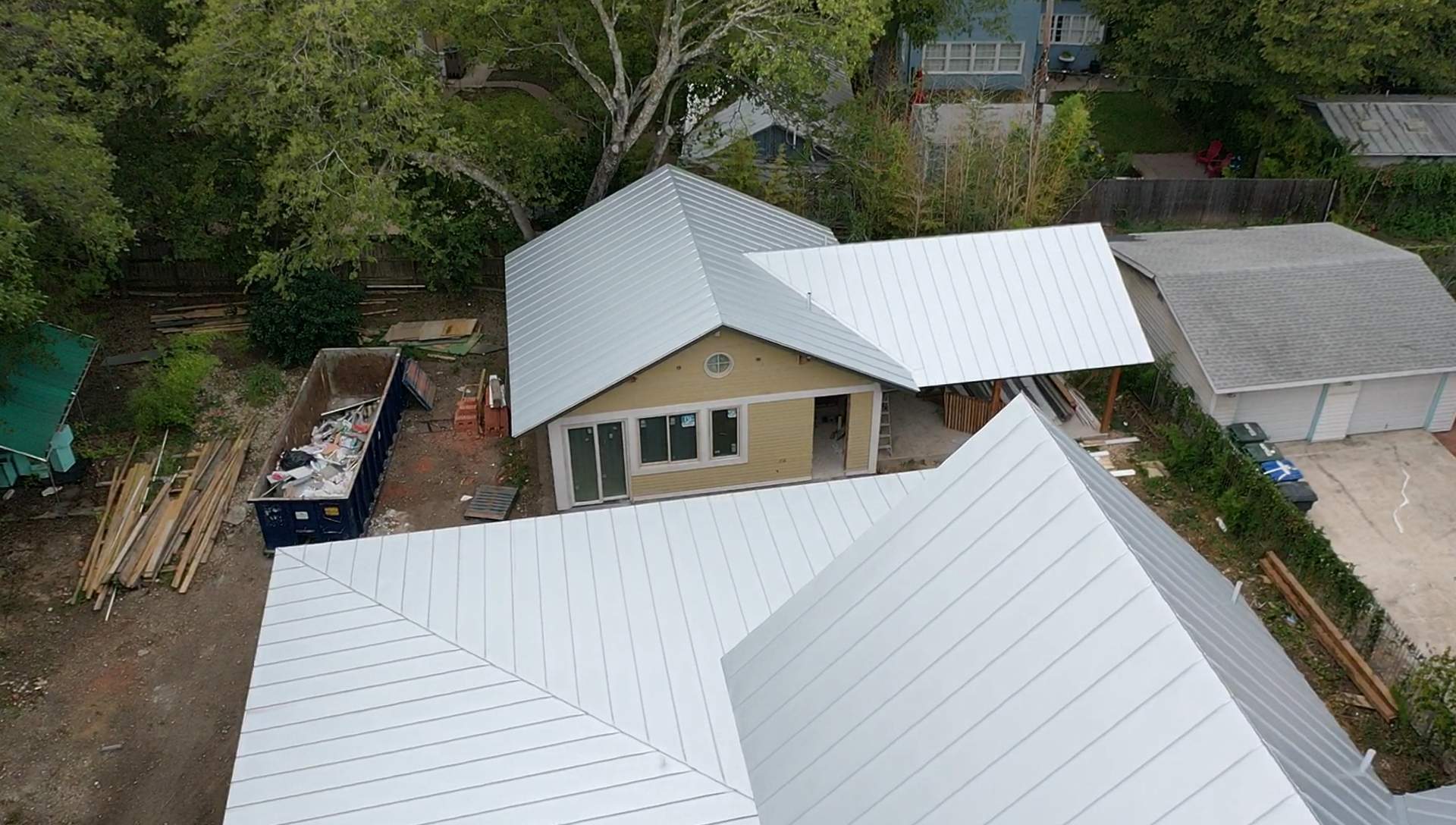 Residential Metal Roof Installation using McElroy Metal by Premier Roofing and Contracting