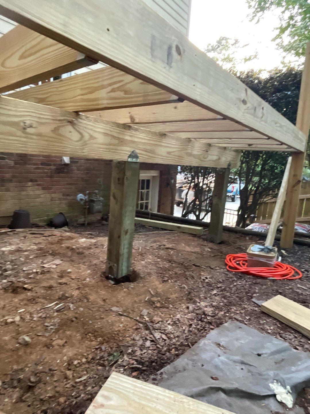 Oak Leaf Circle - Deck Installation  by Pillar and Pine