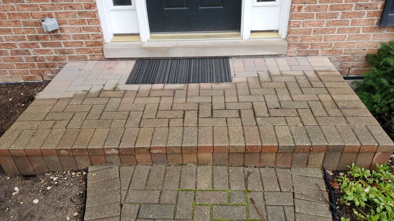 Brick paver clean, sand and seal.  using Surebond SB-1300 by Northern Power Washing LLC.