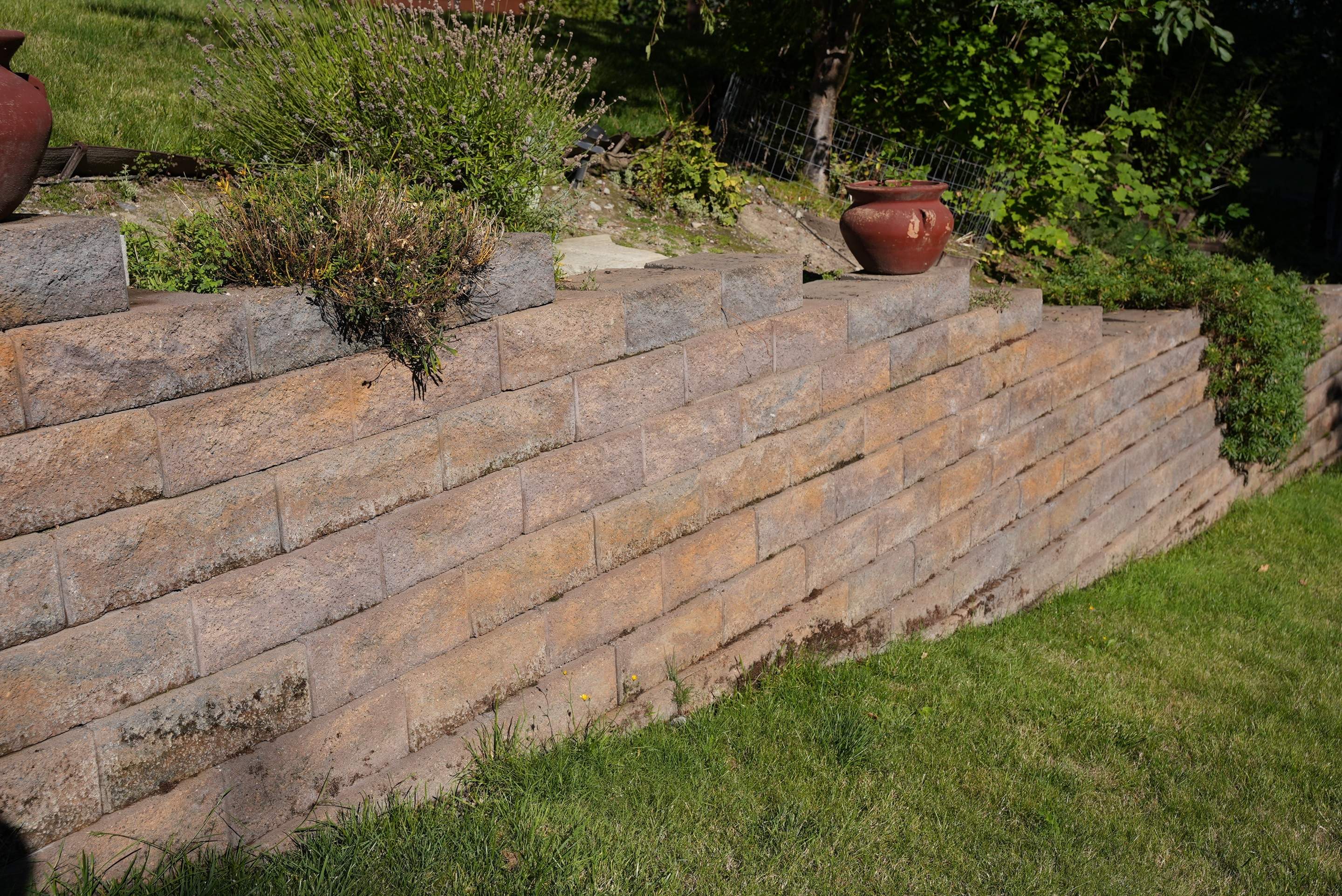 Mehta | Tiled Driveway with Sealer & Retaining Wall  by Jireh Asphalt & Concrete Inc 