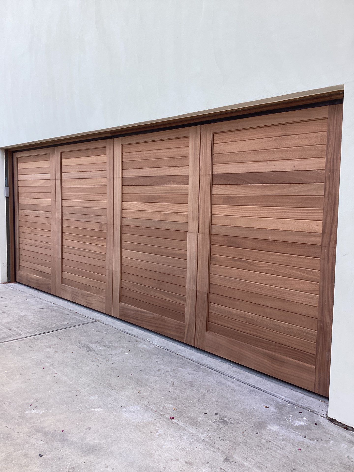 New Garage Door using Timberlane Wood Garage Door + LiftMaster Heavy Duty Opener by Meadows Garage Doors
