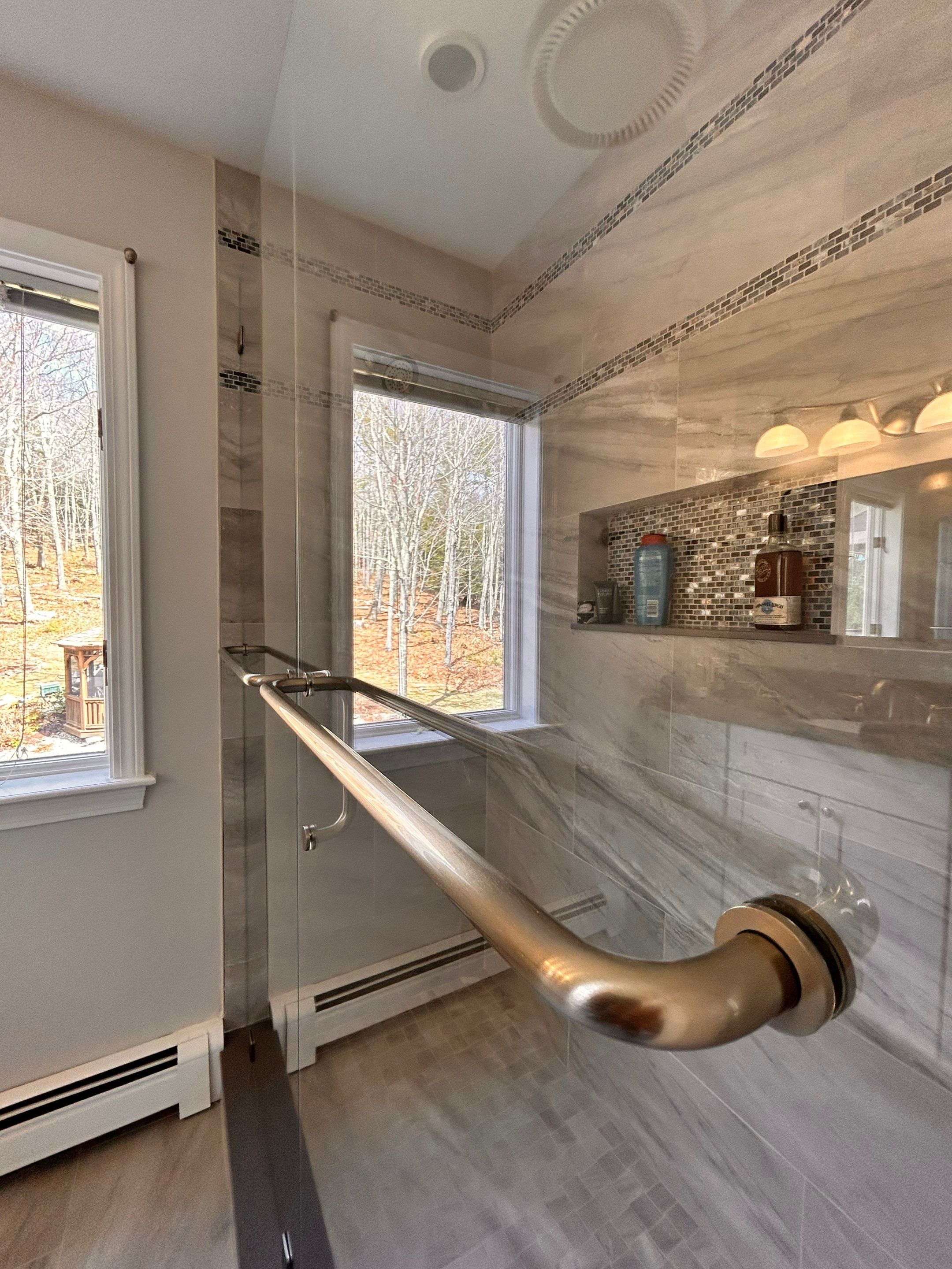 Shower Enclosure using Tempered Shower Glass by Cheshire Glass Company