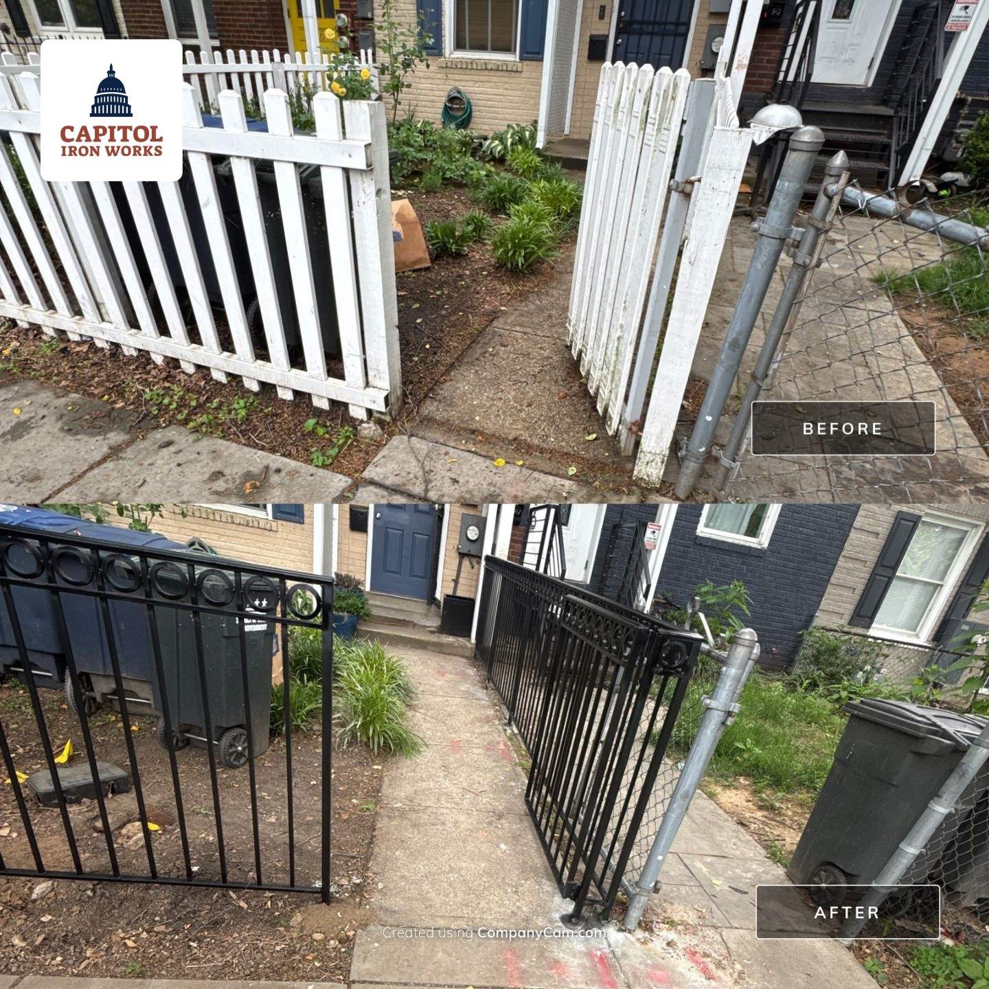 Custom Iron Fencing & Pet-Safe Gate Installation in Washington, DC. by Capitol Iron Works
