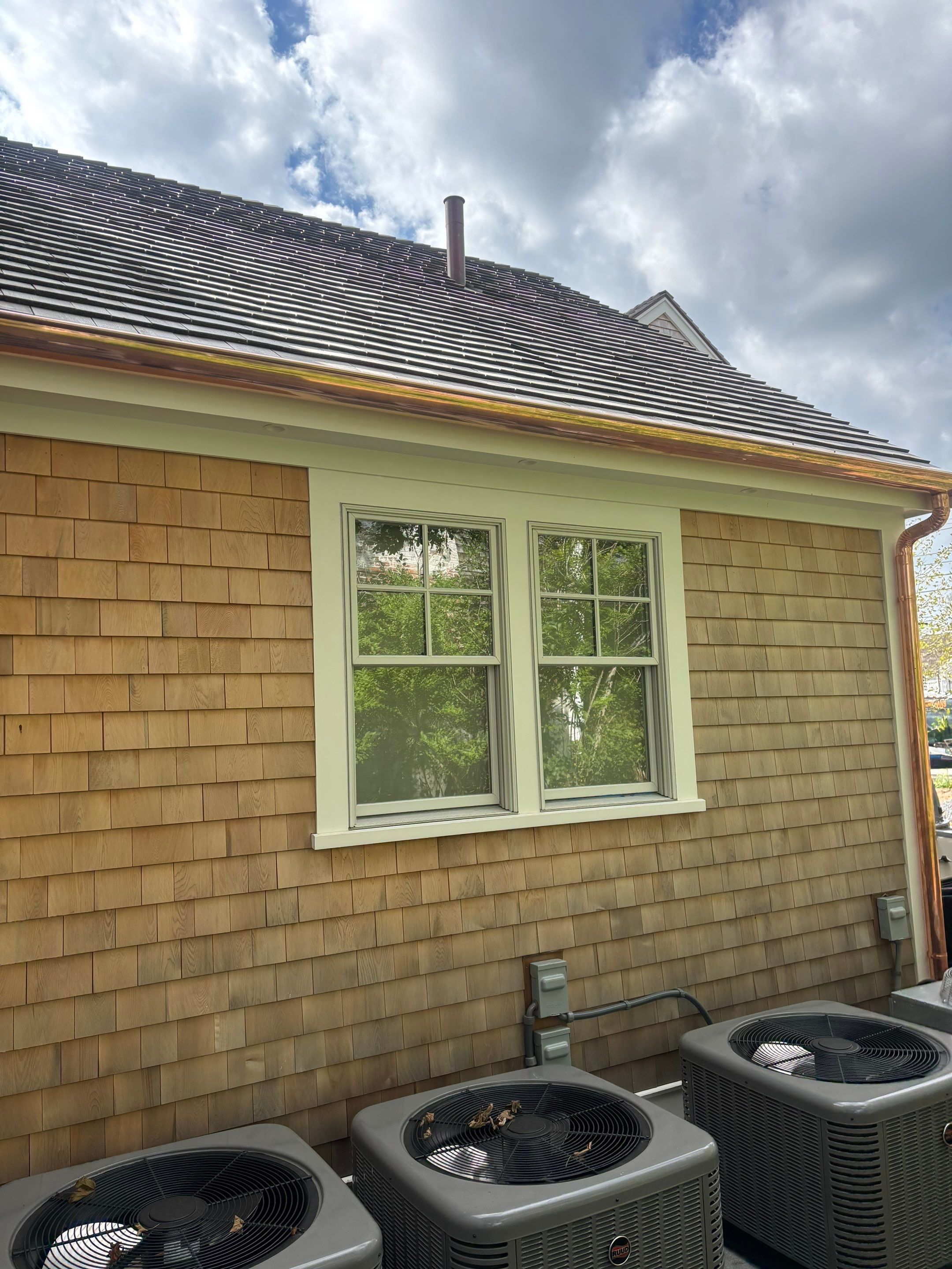 Half Round Copper Gutter Installation in Harwich, MA by Gutter Pro Enterprises