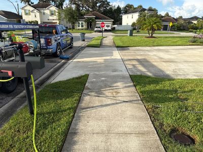 Large Corner Lot Concrete Cleaning in Old Mill Preserve – Palmetto, FL
