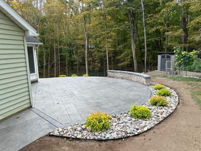 Majestic Ashlar stamped concrete patio 