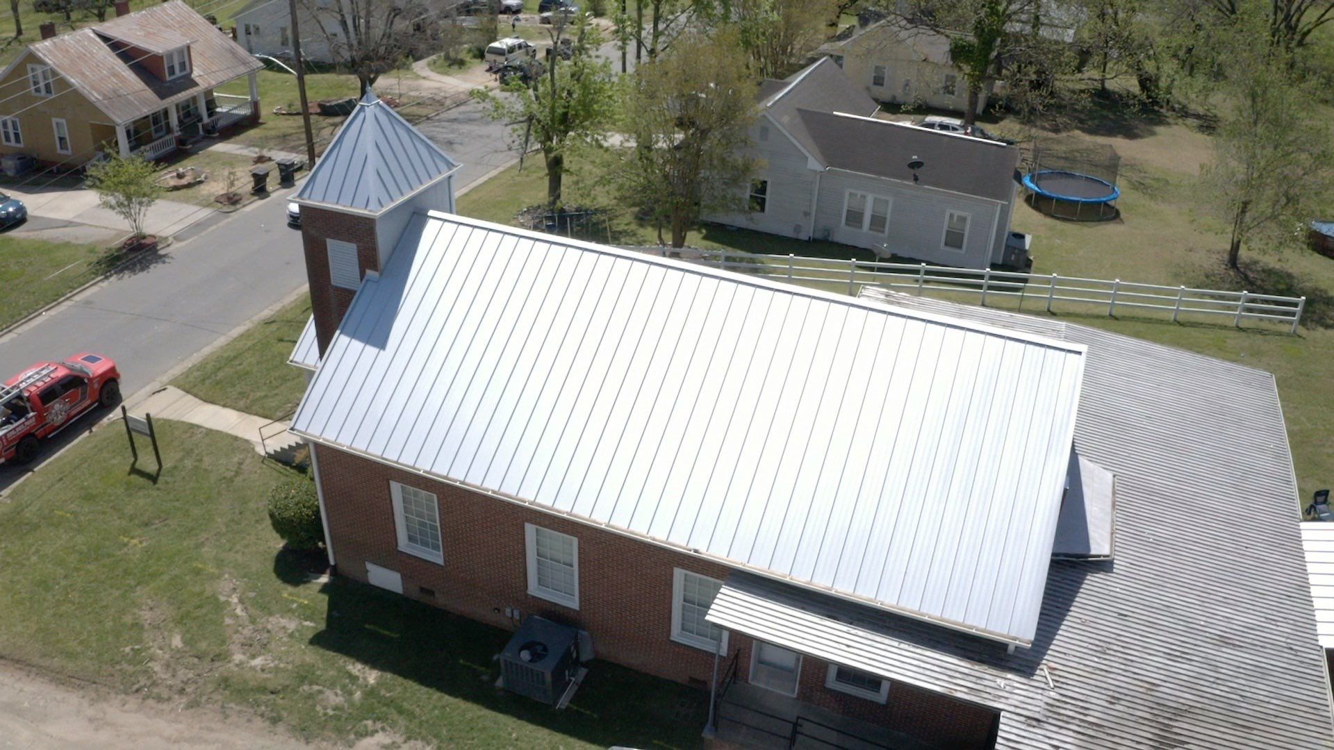 Primitive Baptist Church using Standing Seam Metal by Just In Time Roofing and Restoration