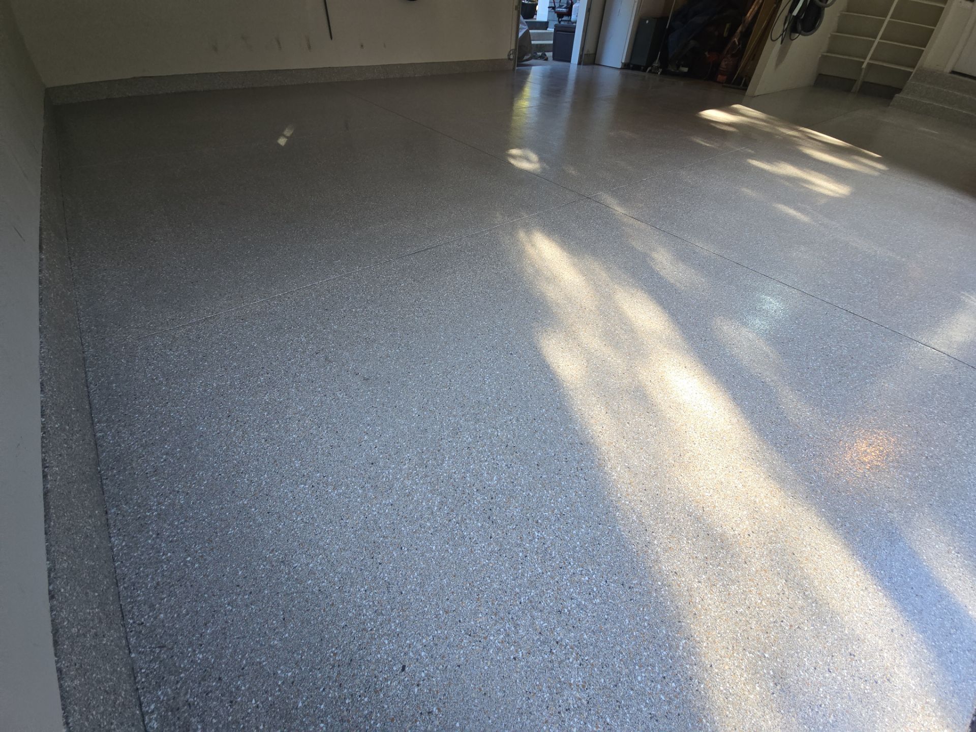 Detached Garage Floor Transformation With Penntek Polyaspartic Coating In Hayden by Croc Coatings, LLC
