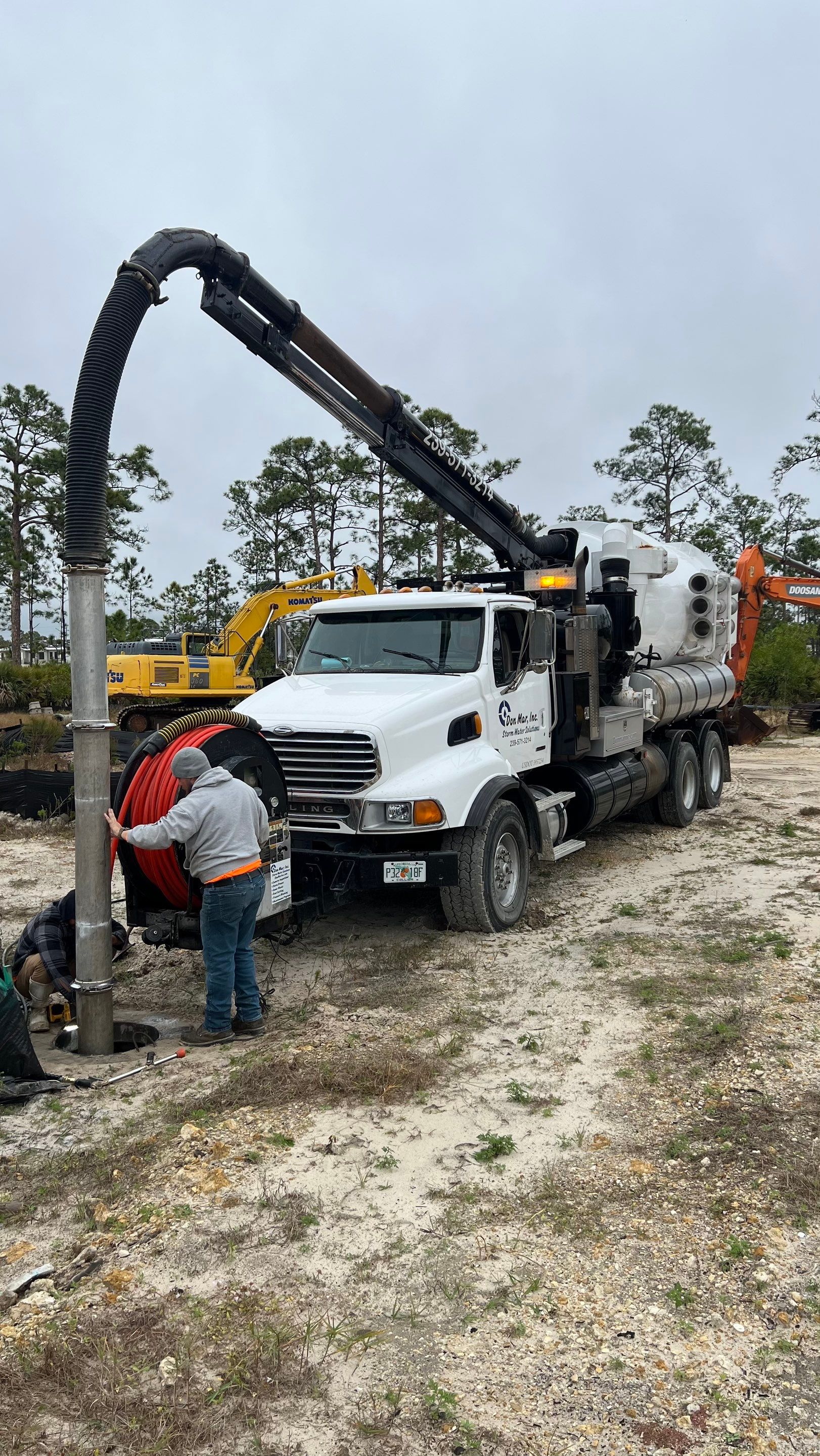 New Residential Construction Community Sewer System Cleaning by APS Power & Water