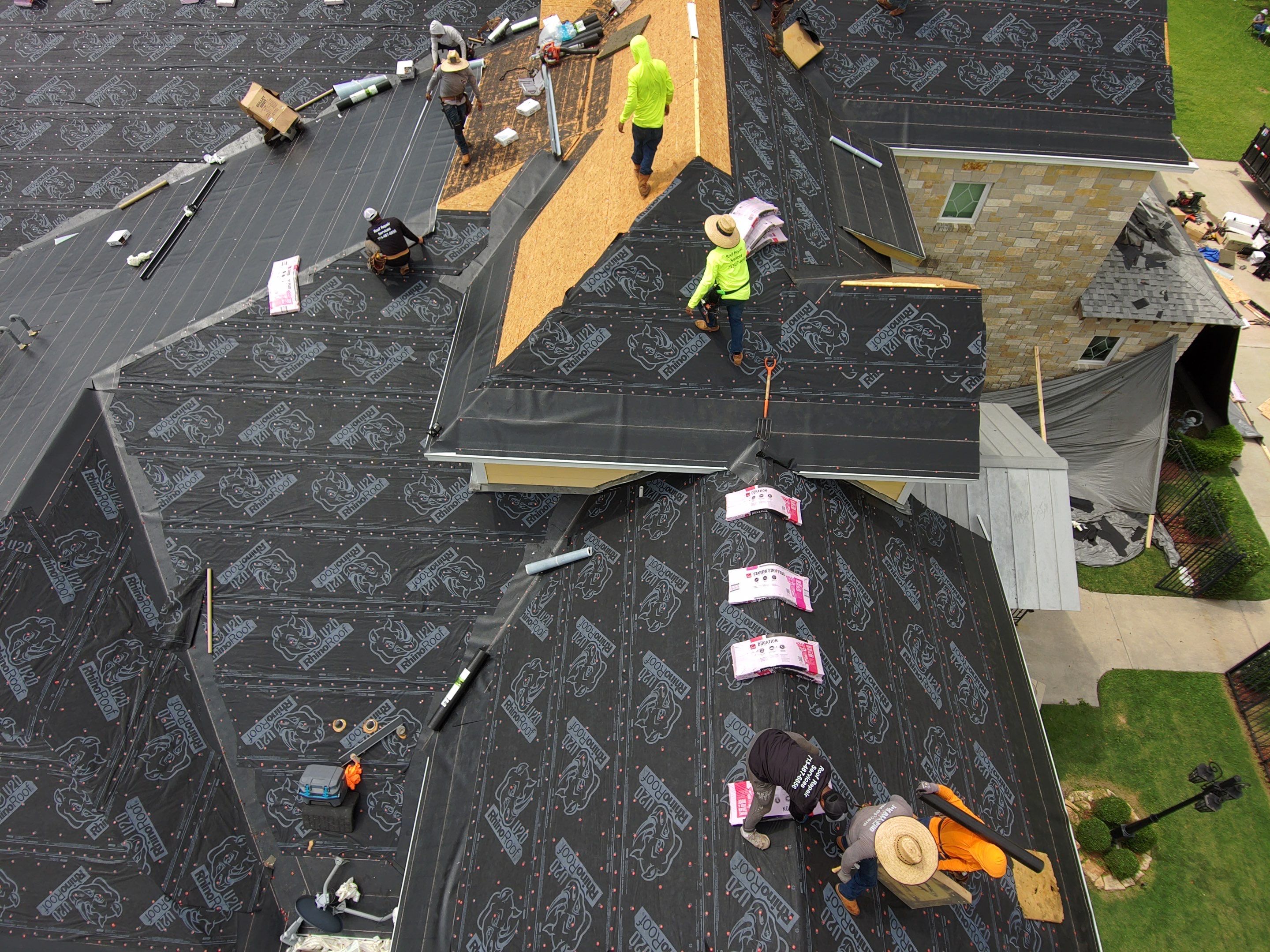Residential Roofing Installation using Owen's Corning Duration (Lifetime) Shingles by Roof Repair Company