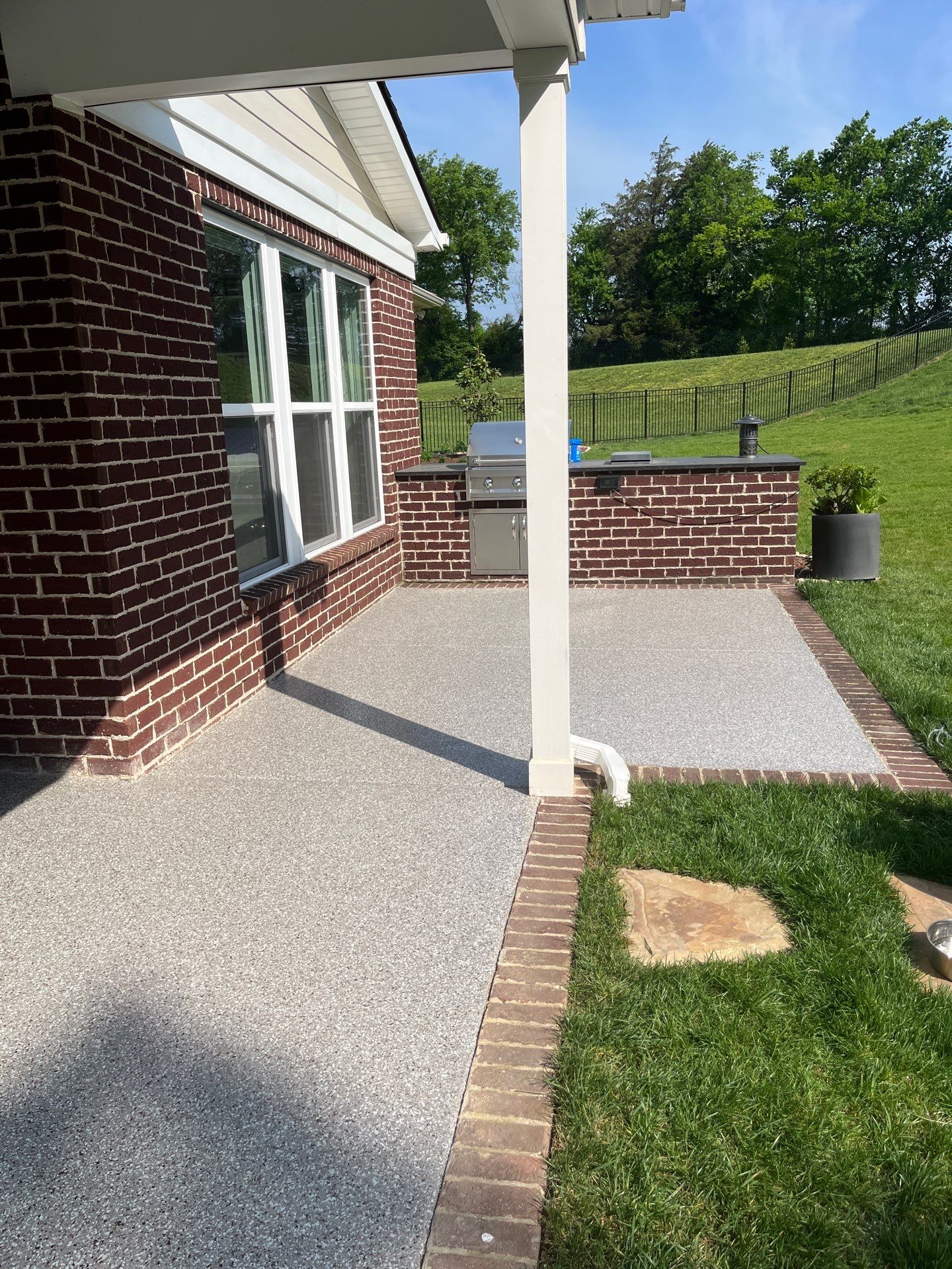 Patio Floor Coating using Creekbed by My Garage Floor Guys