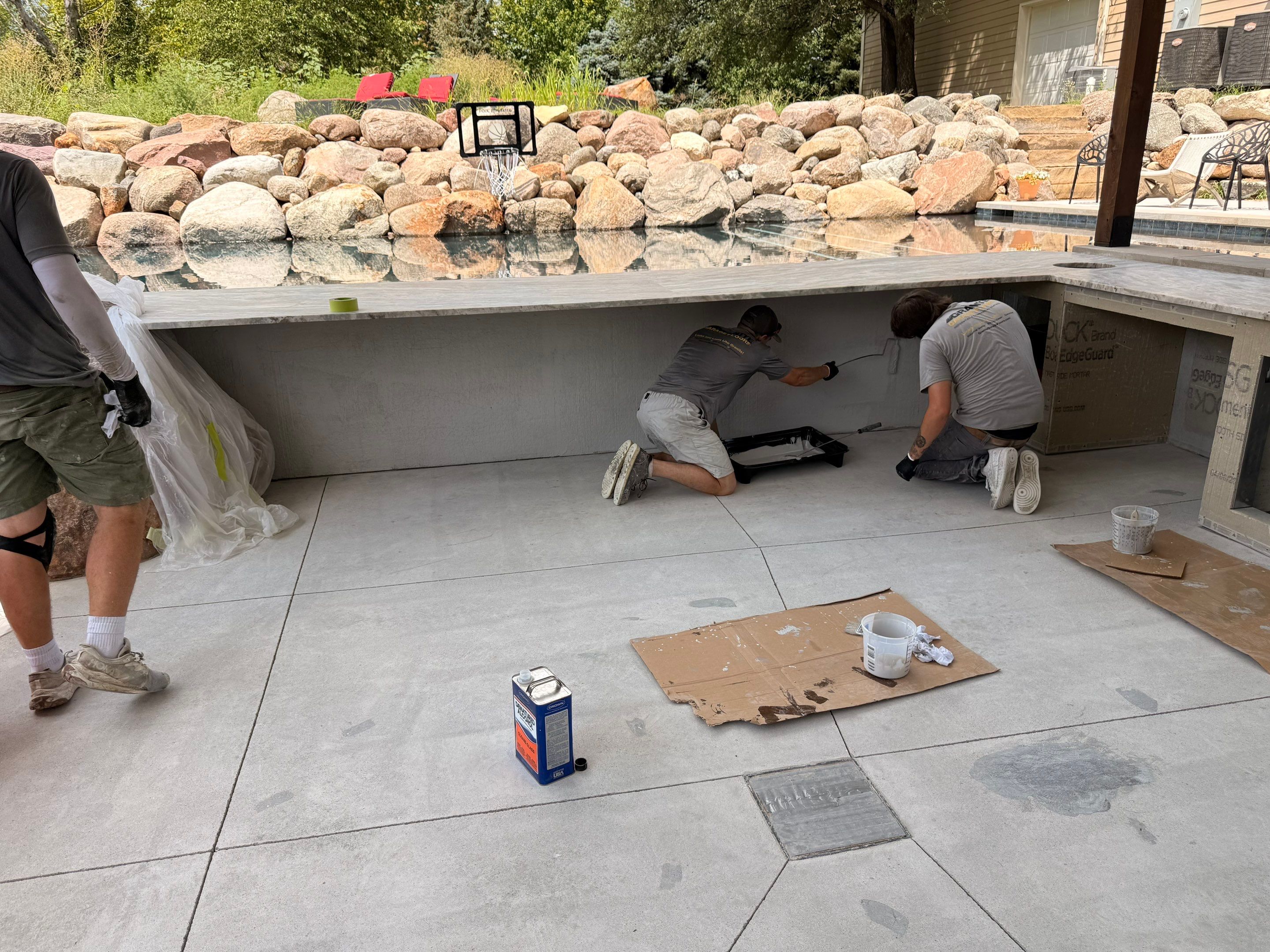 Pool Cabana  by Granite Garage Floors