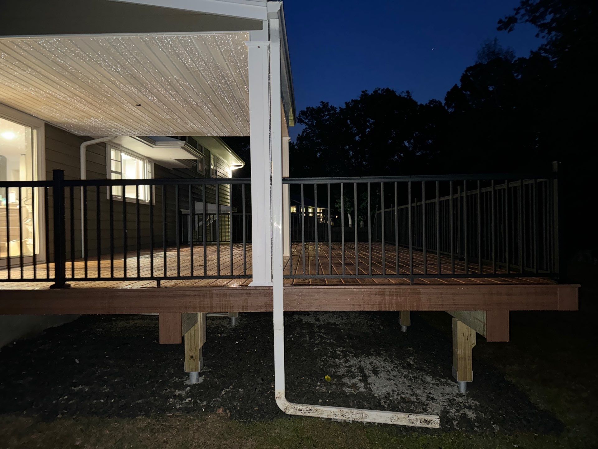 New Deck using Trex Tiki Torch  by deck guardian