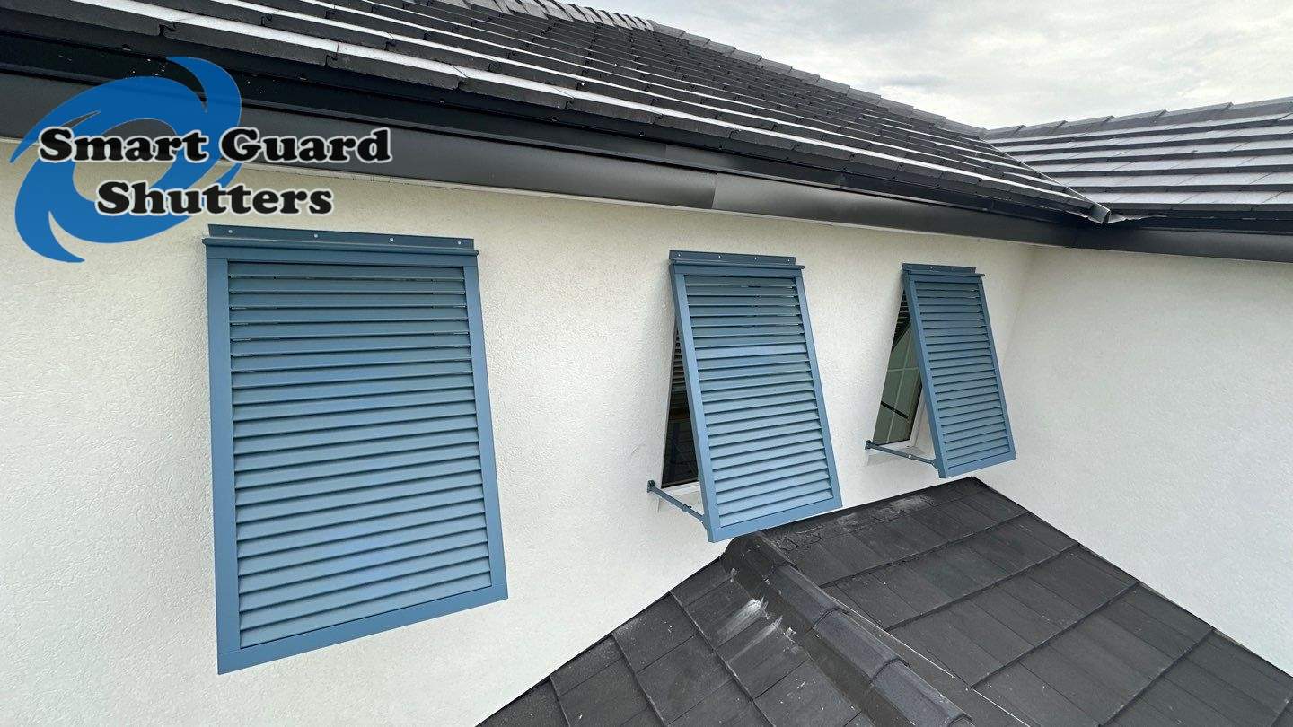 Decorative Bahamas in Military Blue SAT/SM by Smart Guard Shutters