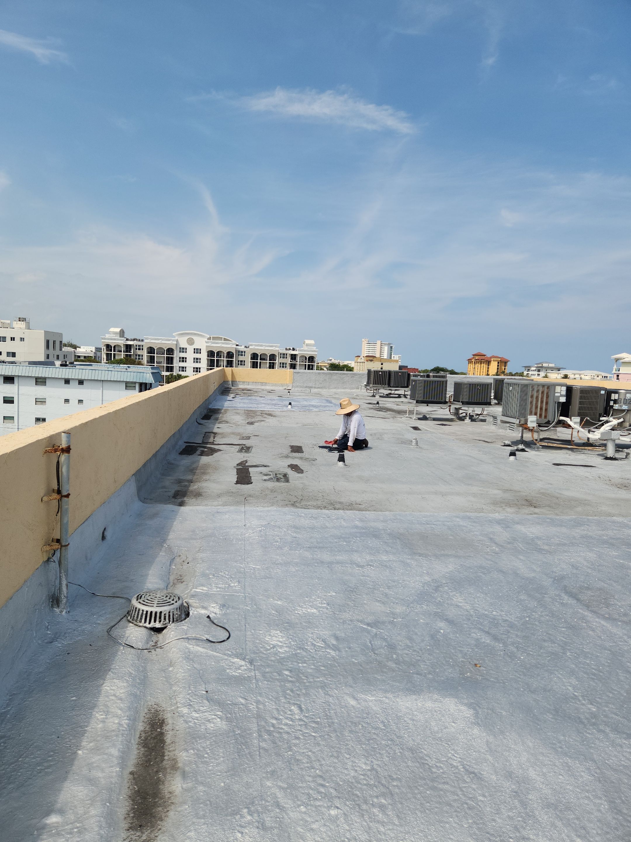 Commercial Flat Roof Repair and Silicone Coating in Deerfield Beach by Aastro Roofing