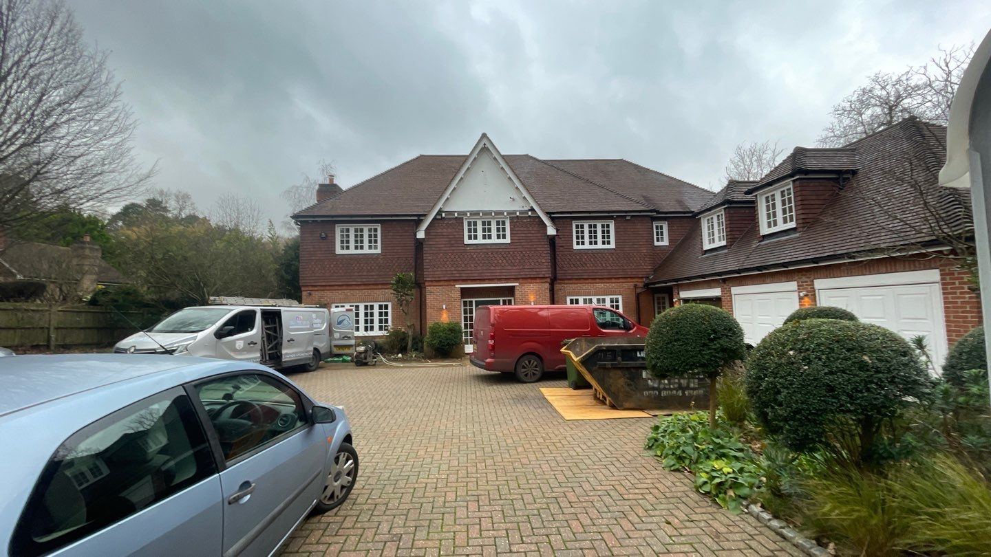 Roof Cleaning and Biocide Treatment using Honda 15lpm Low Pressure Washing Machine by Ges Exterior Cleaning ltd