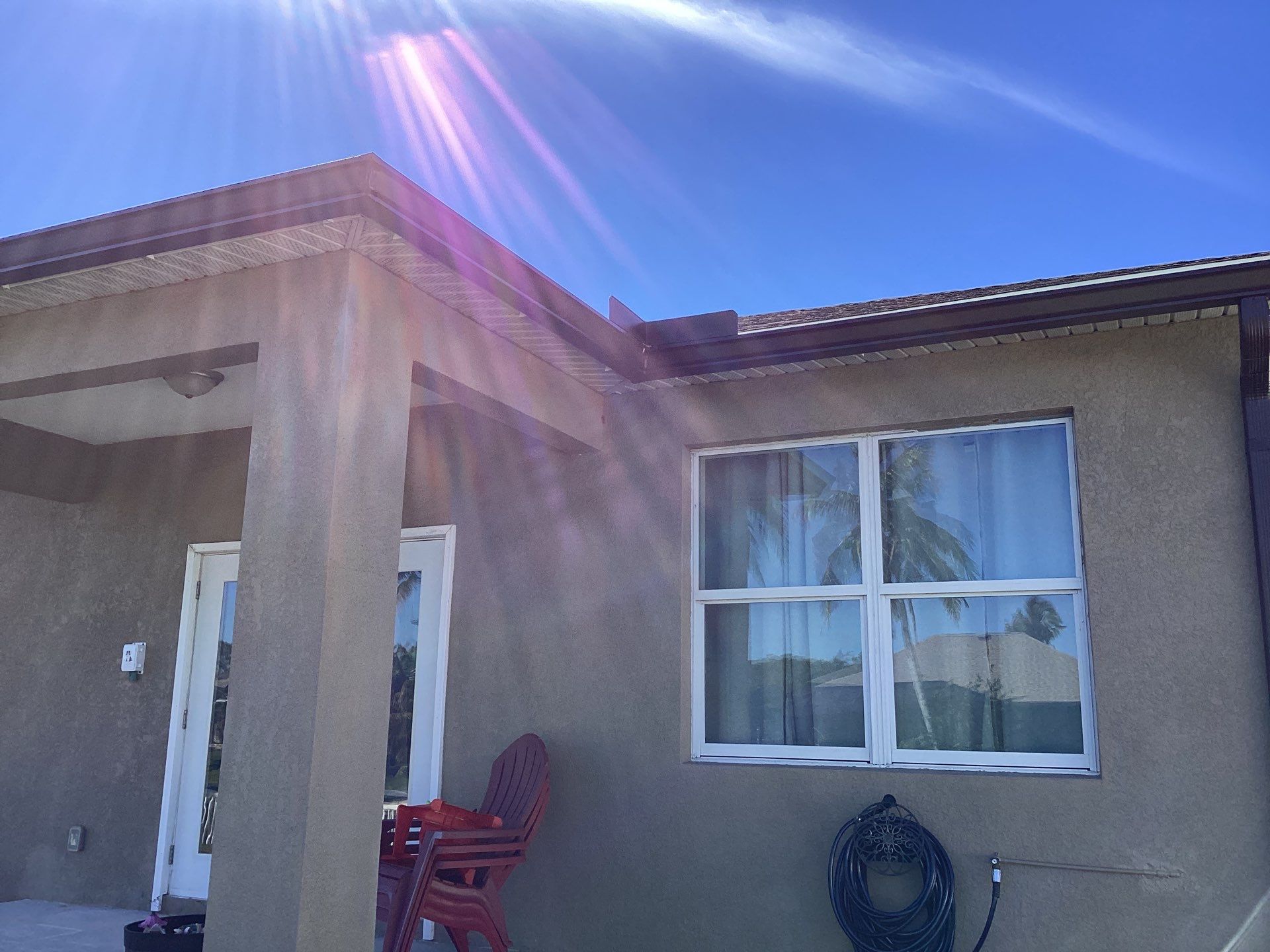 Royal Brown Seamless Gutters in Cape Coral FL by Gutter Professors