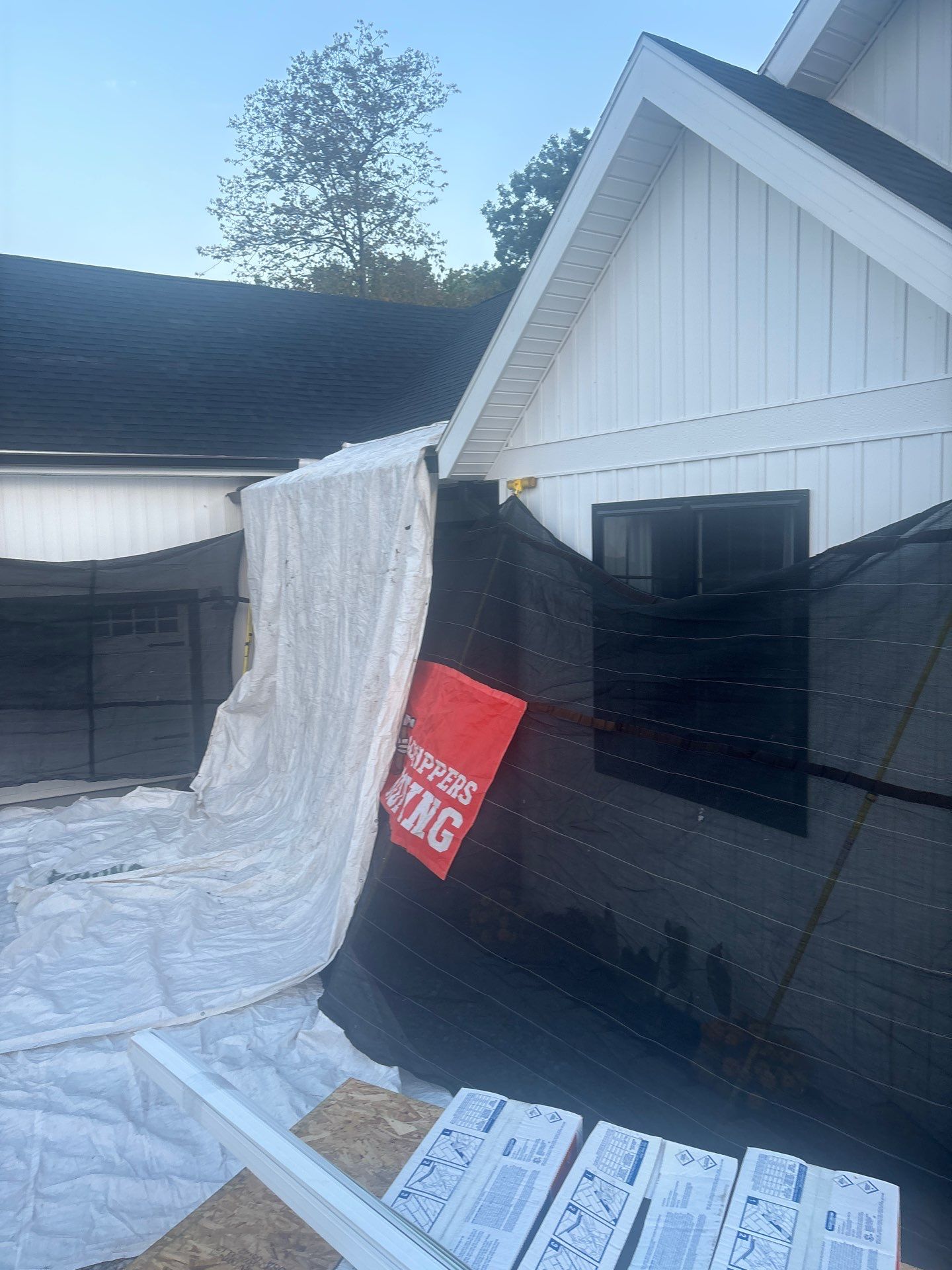 Residential Roofing Installation using GAF Timberline HDZ Charcoal by Rainstoppers Roofing