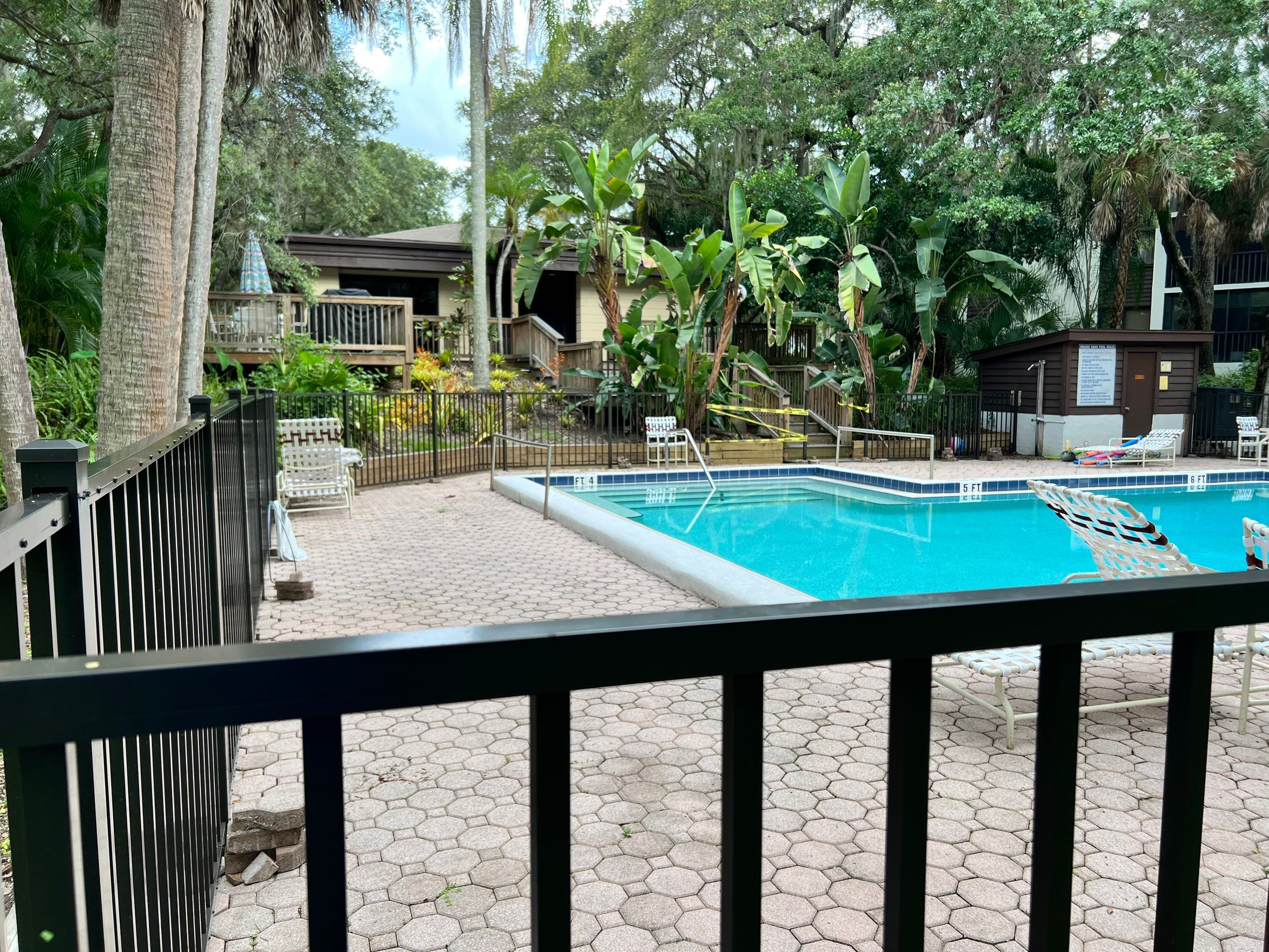 Sarasota, FL Commercial Aluminum Pool Fence & Shadowbox Wood Fence  by Asap fence and gates, LLC