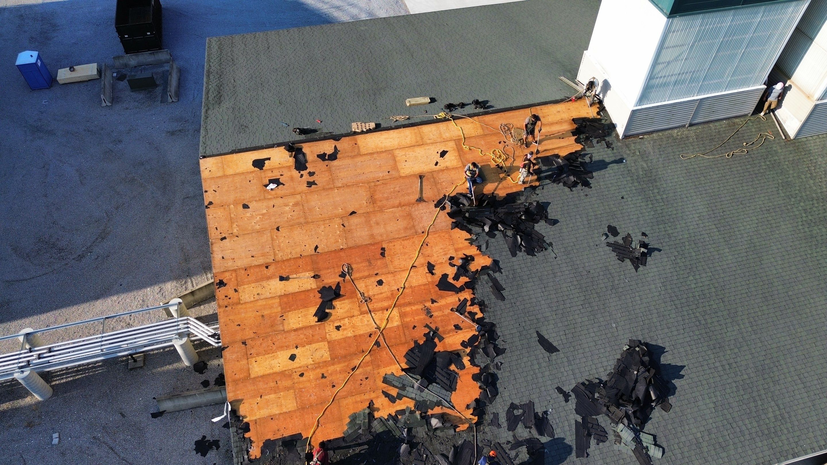 Commercial Roofing Installation using Timberline HDZ Shingles - Hunter Green by RoofX 