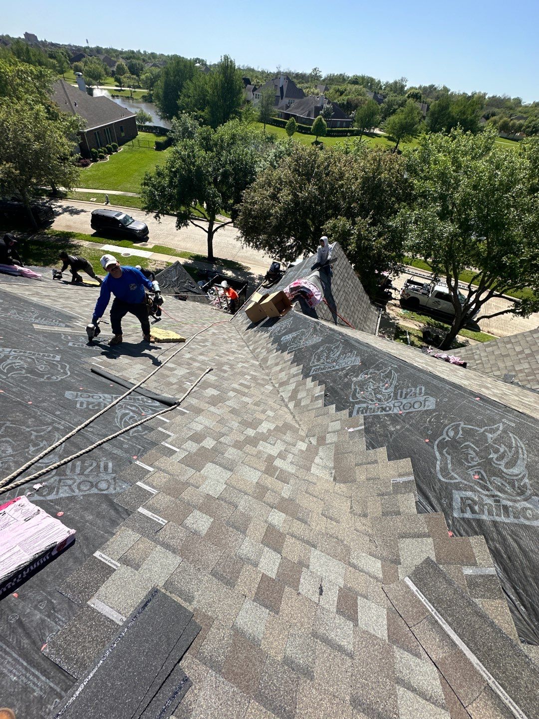 Residential Roofing Installation using Owen's Corning Duration (Lifetime) Shingles by Roof Repair Company