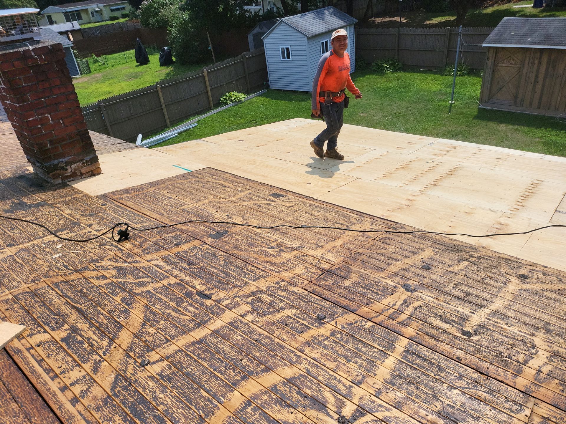 Residential Roofing Installation using Owens Corning TruDefinition Duration AR - Estate Gray by A Plus Exterior