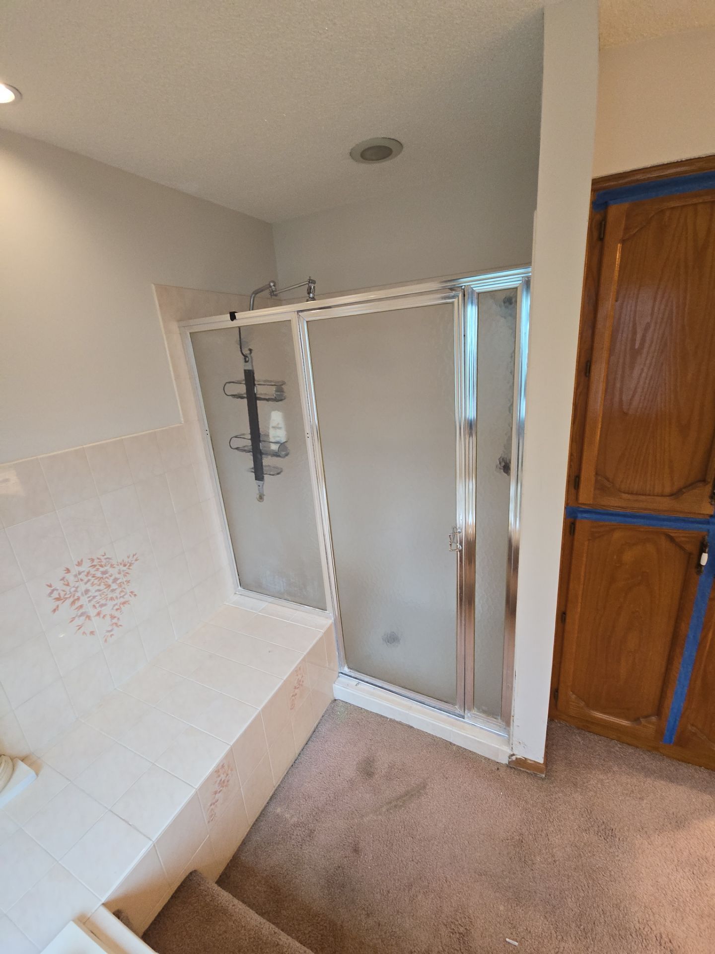 Full bathroom remodel, all new except vanities by The Shower Company