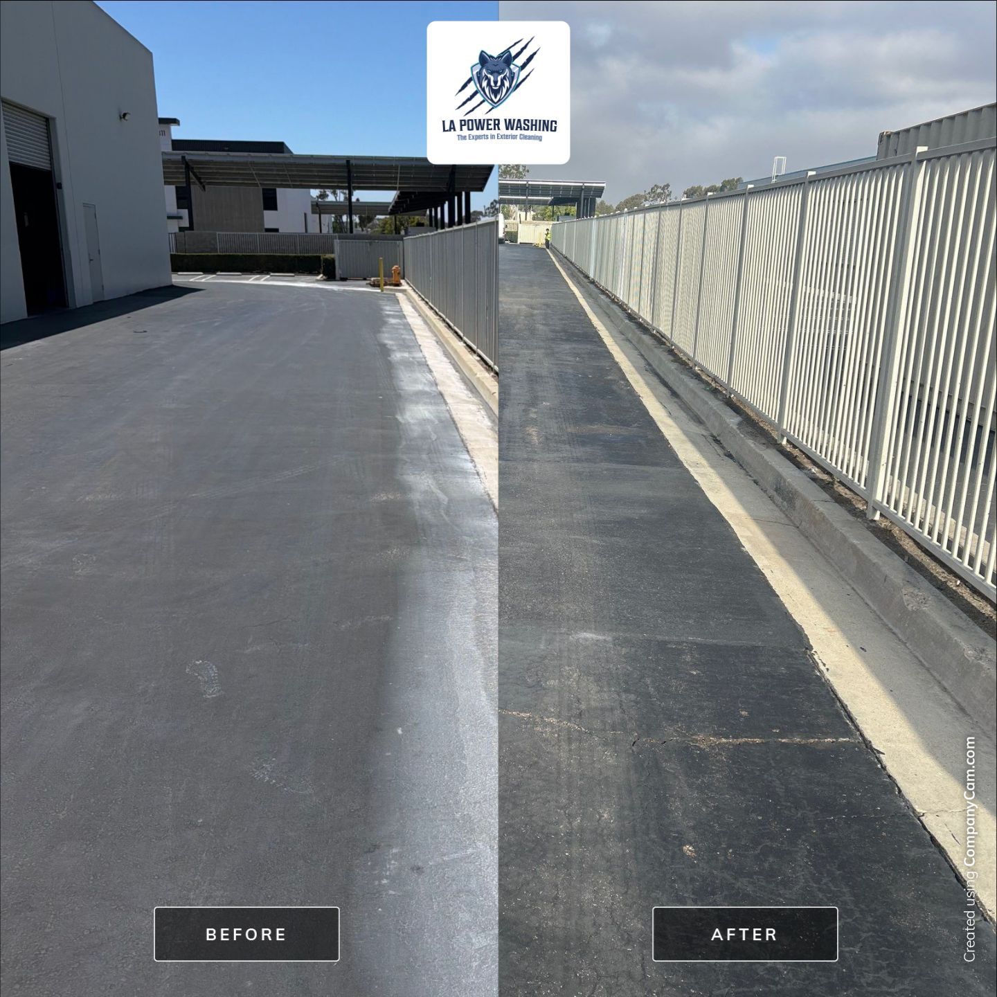 Commercial Hot Water Cleaning & Water Recovery In Huntington Beach by La Power Washing Inc