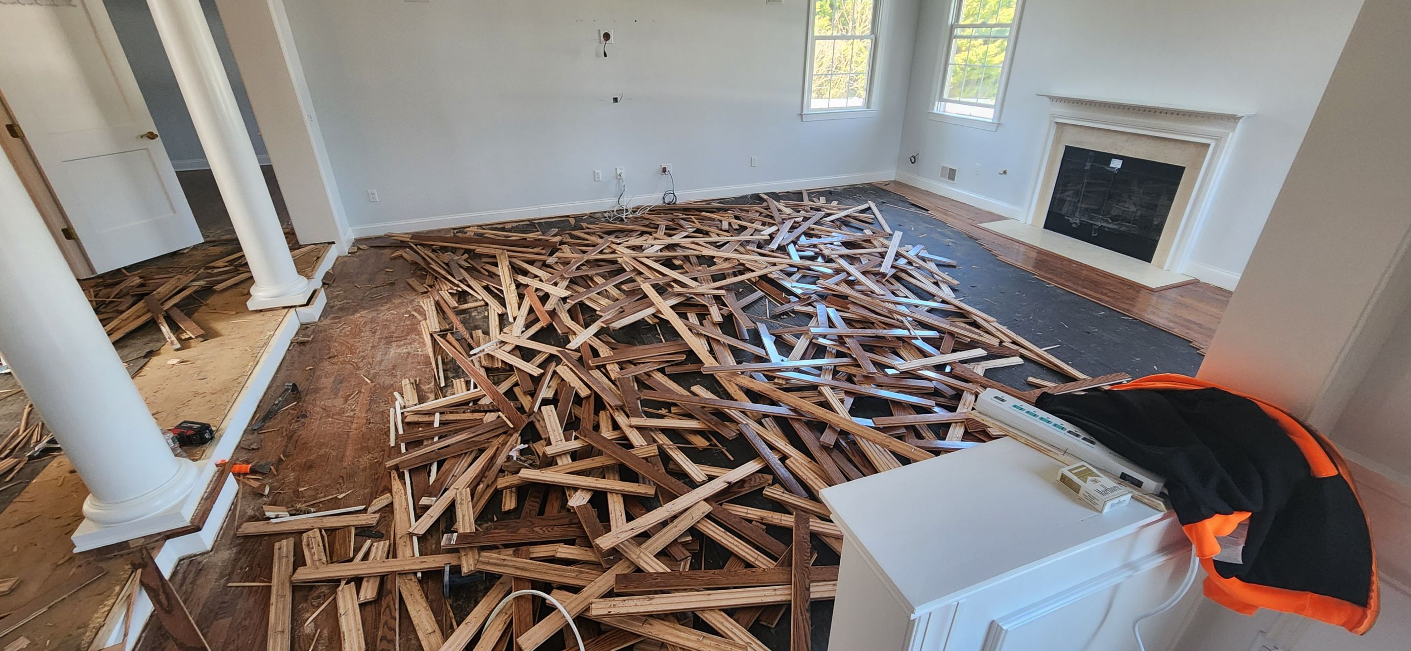 Large Format Tile Installation by Footprints Floors Morristown
