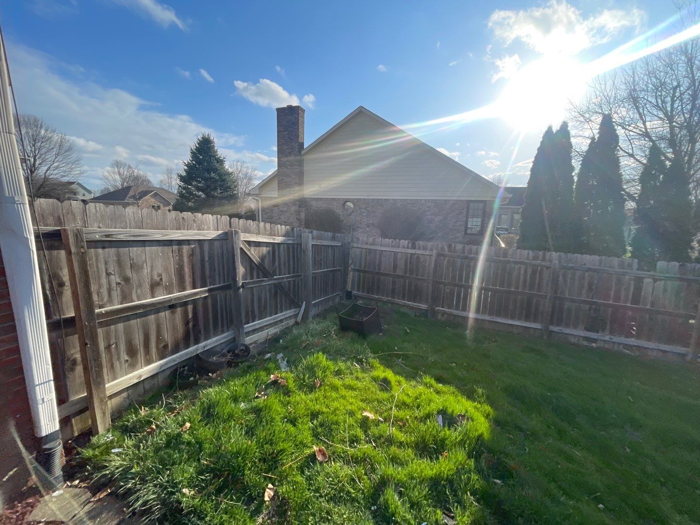 Tornado damage in Whiteland. Roof replacement, James Hardie siding, exterior paint, gutters, windows, doors by 317 Roofing & Restorations