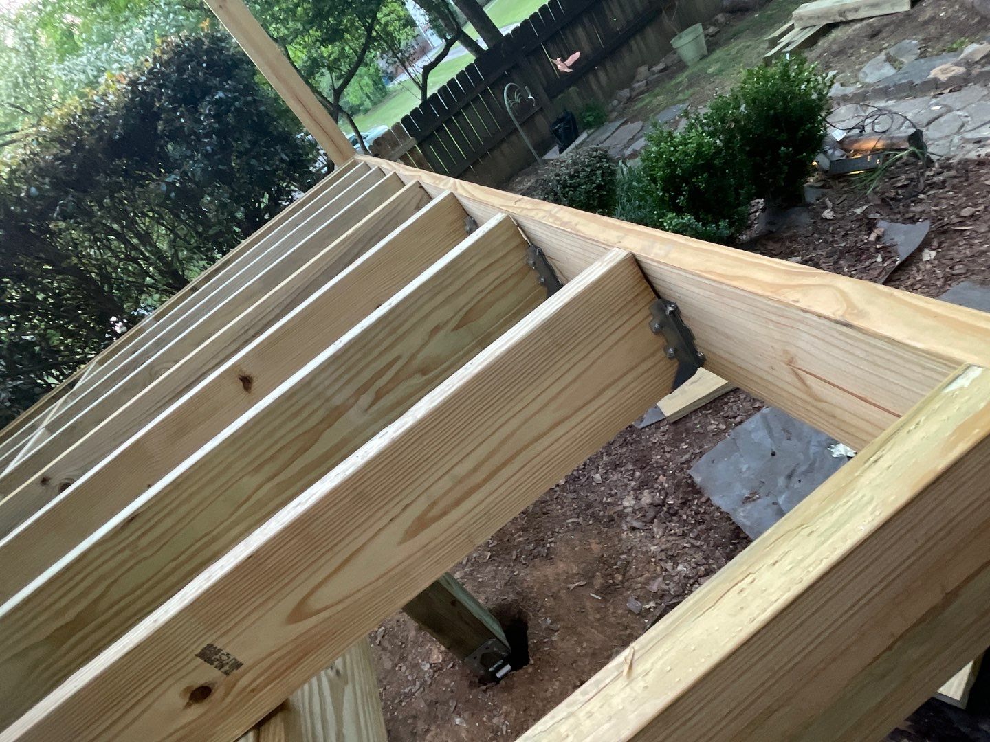 Oak Leaf Circle - Deck Installation  by Pillar and Pine