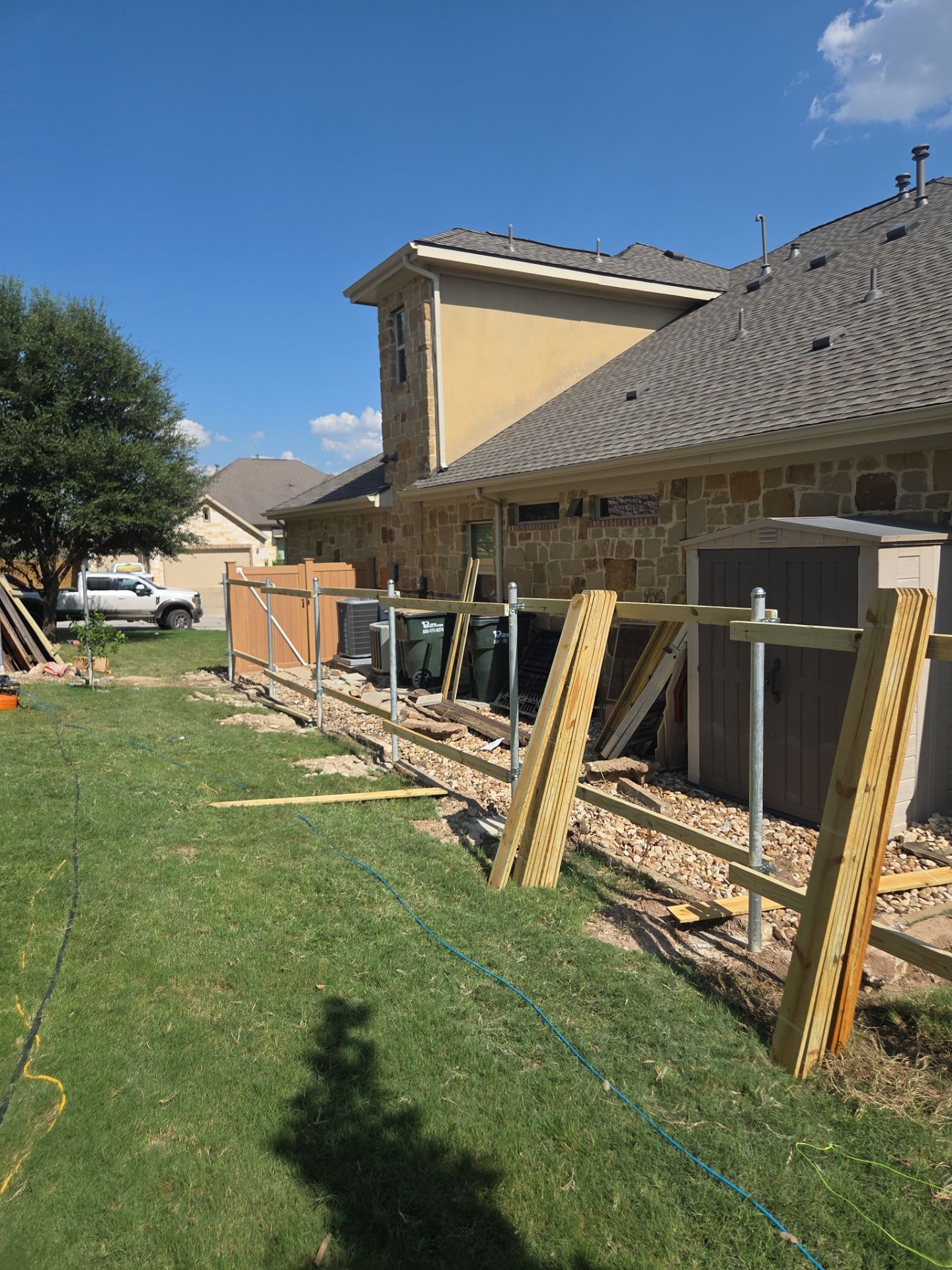 Residential Wood Fence in Austin by RoofsOnly.com