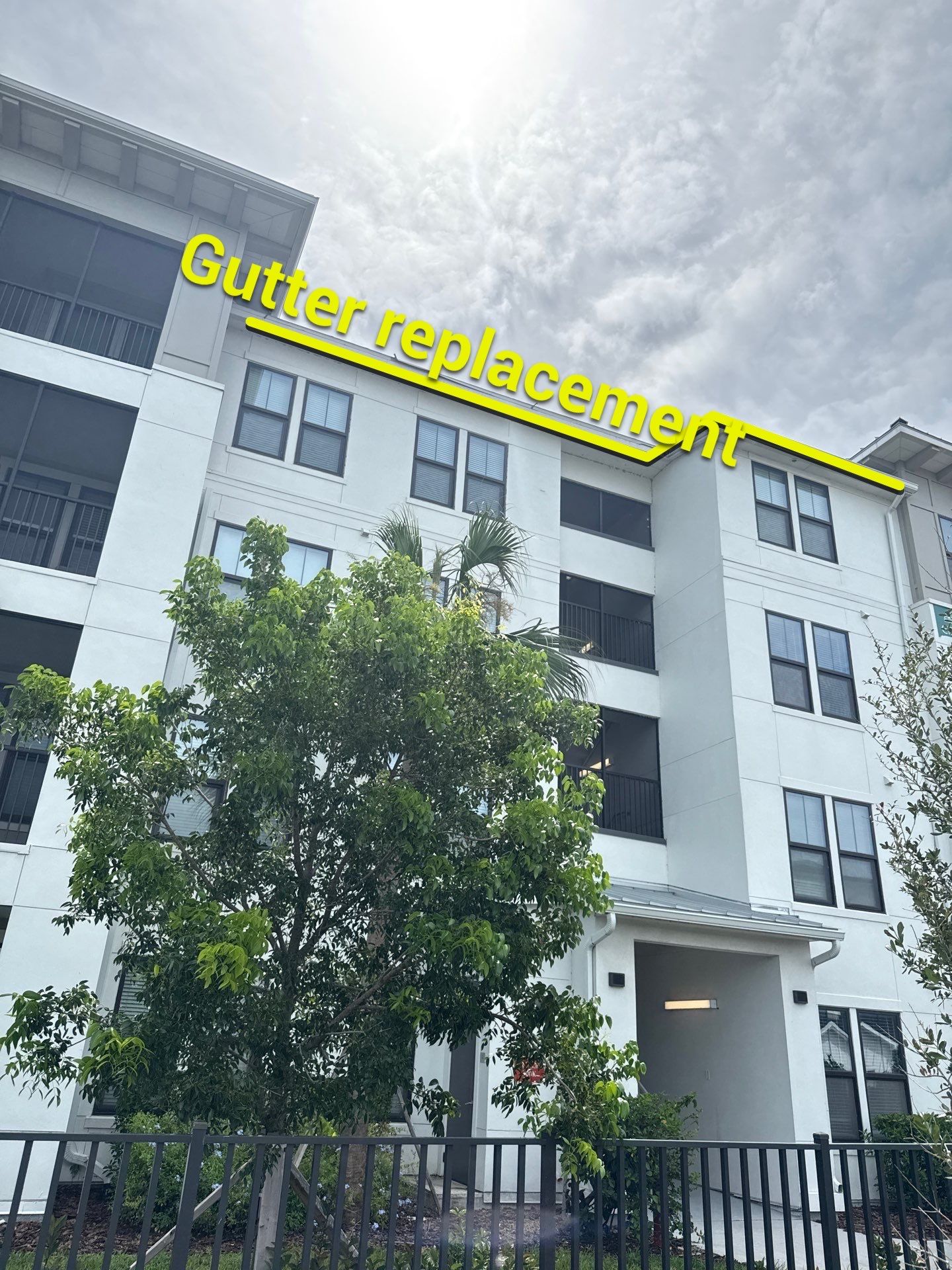 Replace gutter using gutter installation in Bradenton FL by Gutter Professors