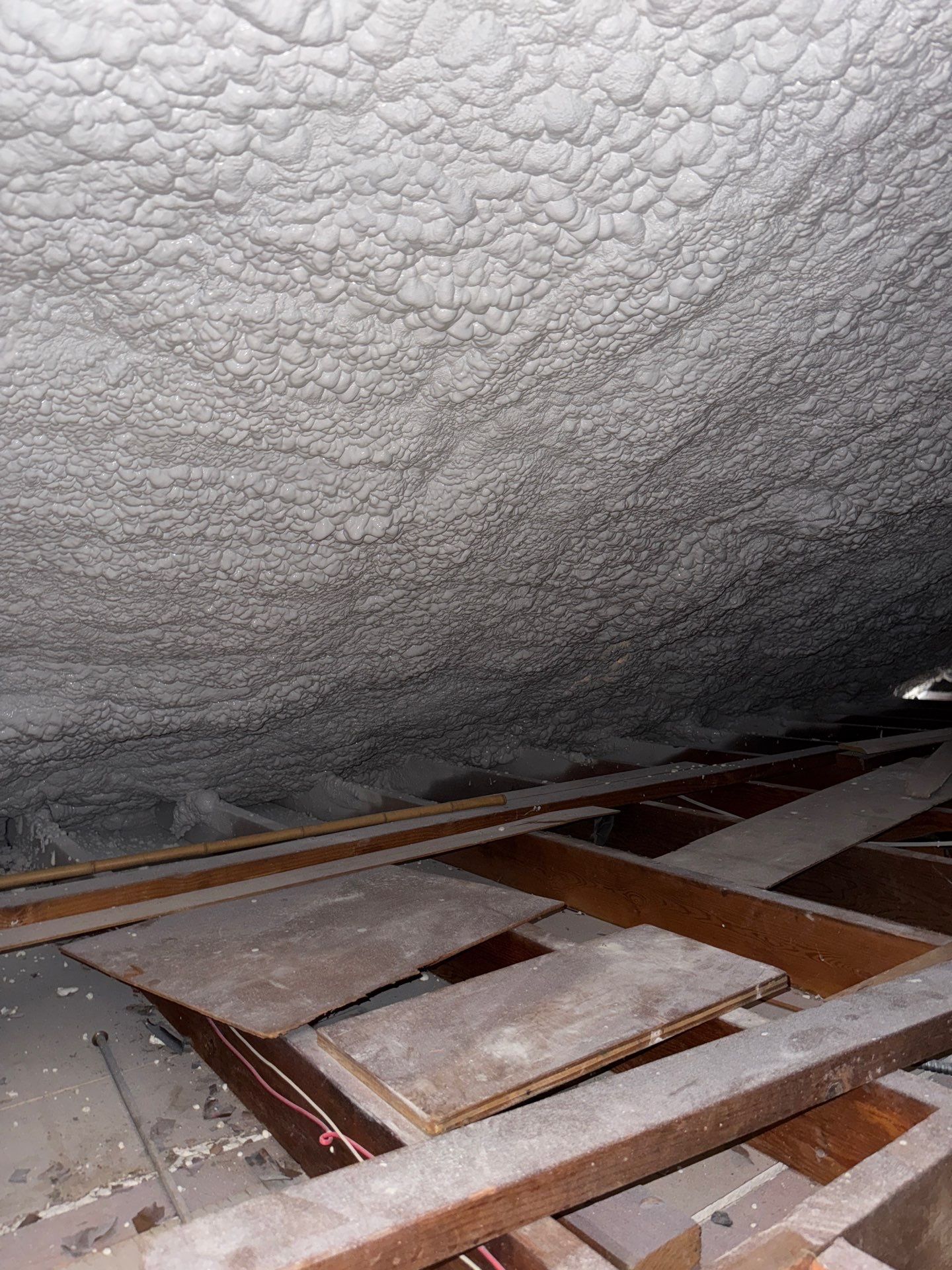 Attic Insulation using open cell spray foam by NYS Foam & Energy