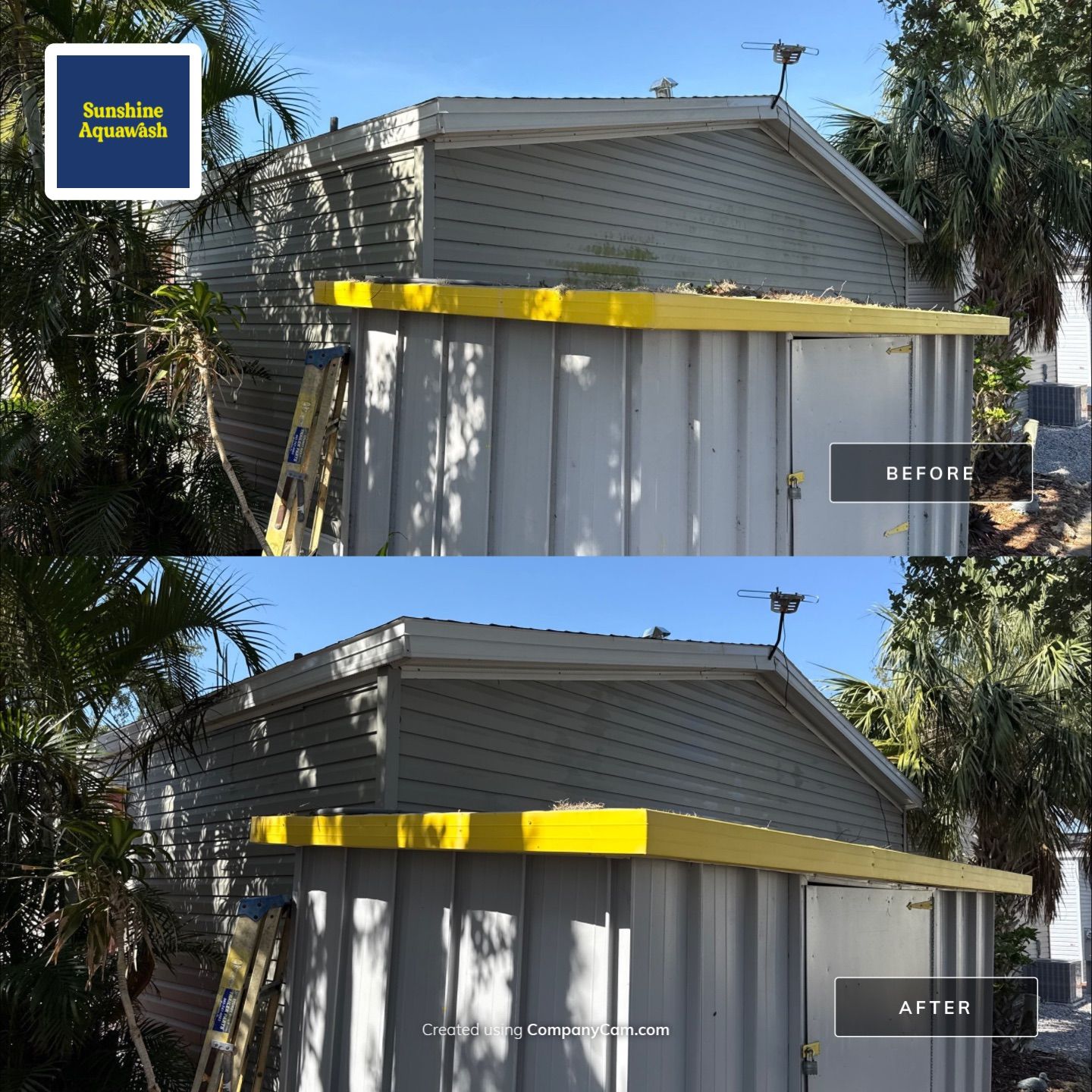 Mobile Home House Wash & Screened Porch Cleaning | Fisherman’s Cove RV Park | Terra Ceia, FL by Sunshine AquaWash