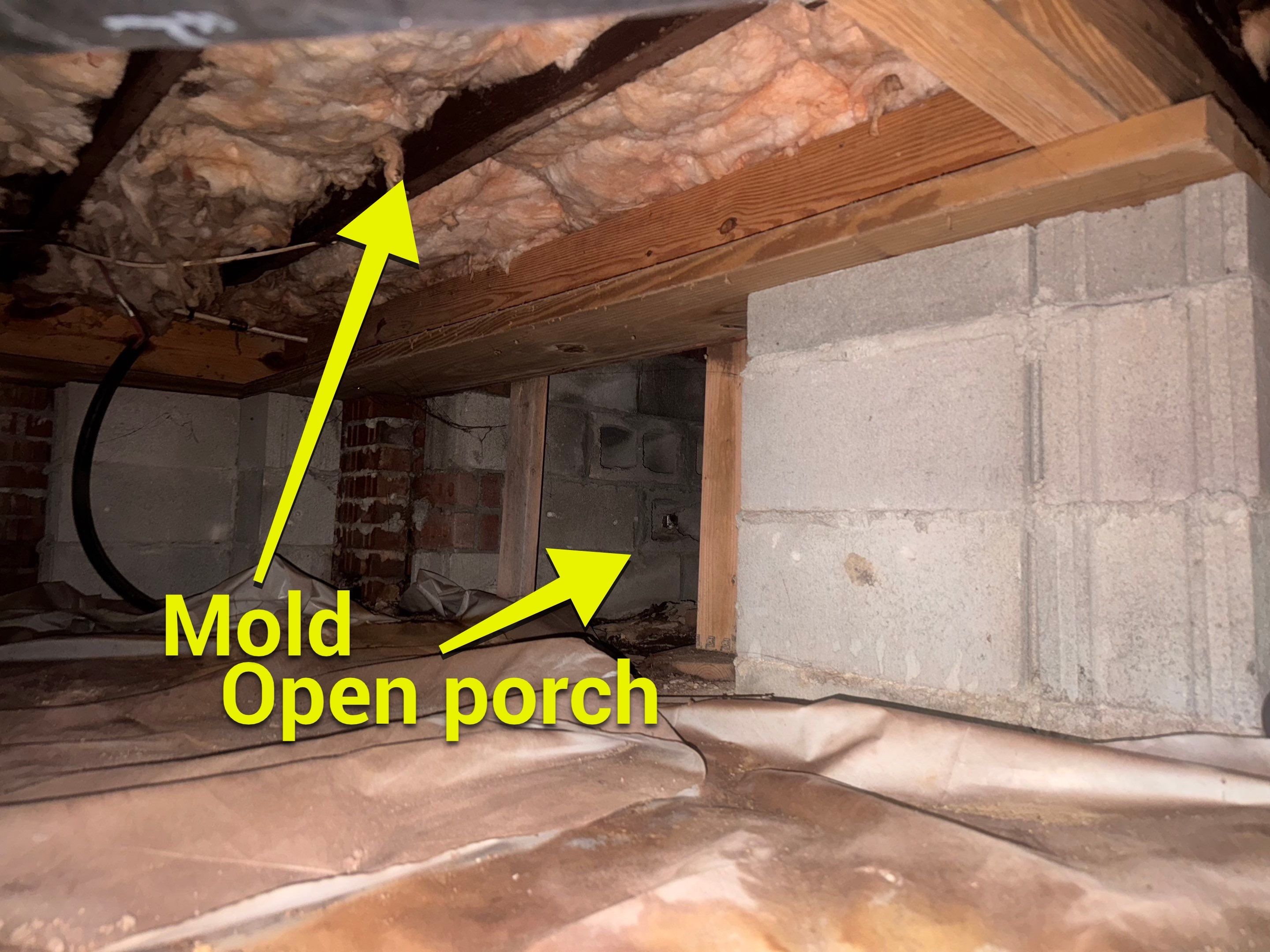 Moisture Barrier, Mold Clean, Structural Repair, Dehumidifier, R19 Insulation. by Impact Crawlspace
