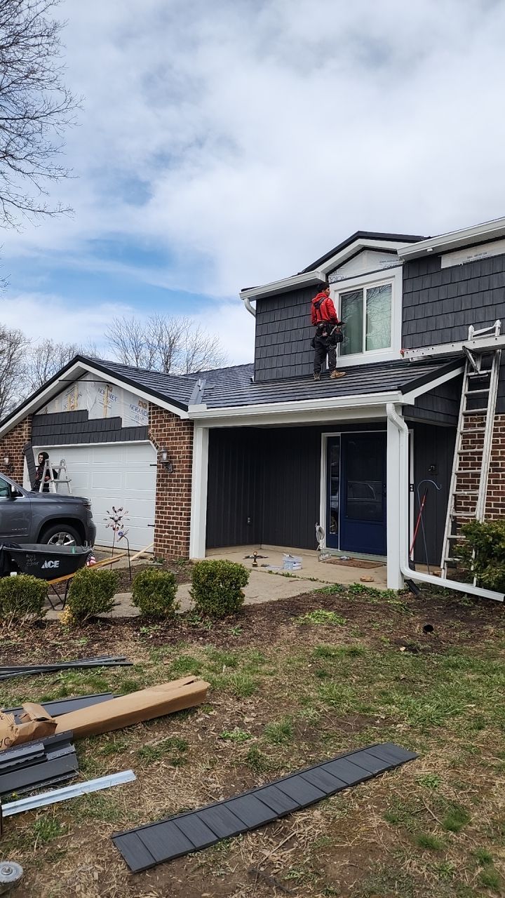 Full Exterior Home Transformation – Metal Slate Roof in Fort Wayne, IN by 4Ever Metal Roofing