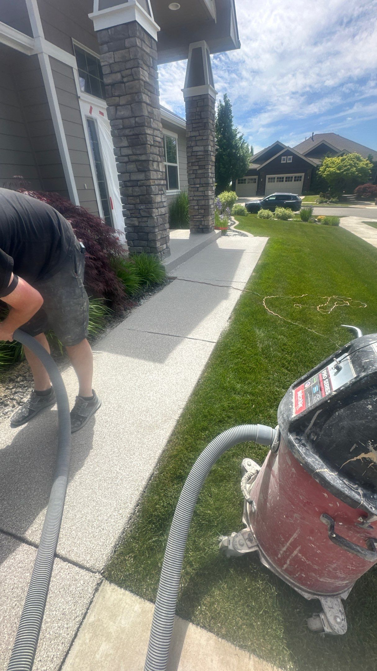 Walkway Transformation using Pebble Beach by Croc Coatings, LLC